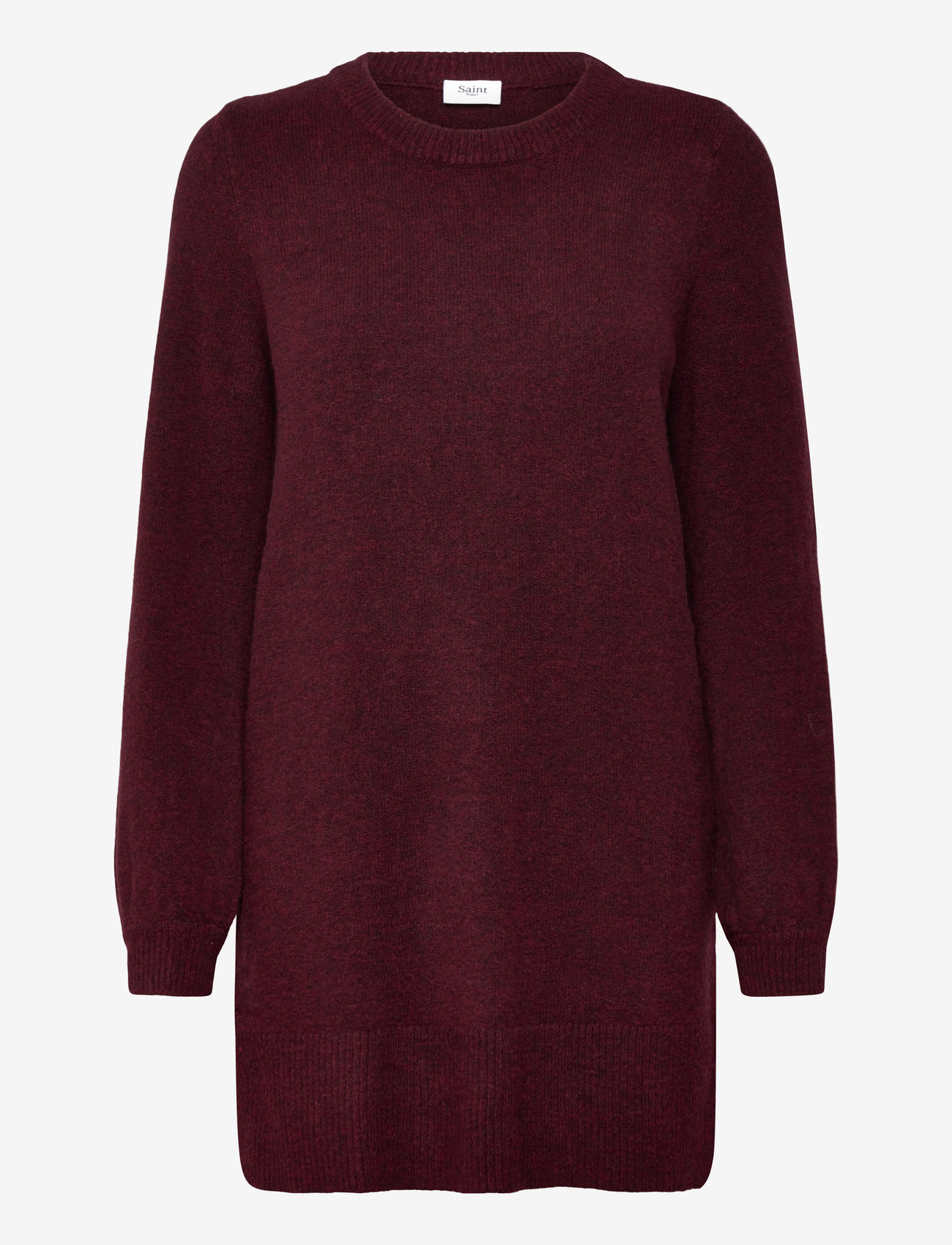 Saint Tropez - MaleenSZ Long Pullover - stickade klänningar - fudge - 0