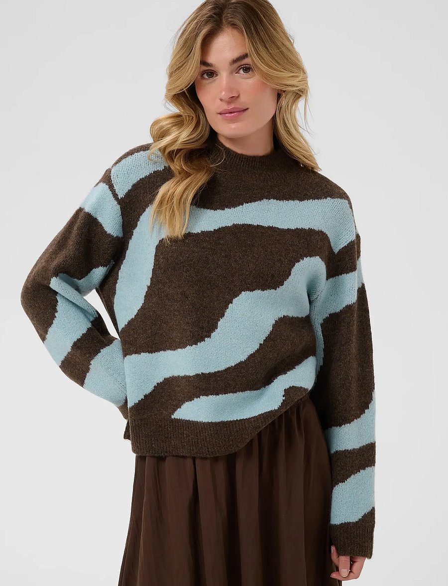 Saint Tropez - MallieSZ Pullover - striktrøjer - dark earth - 0