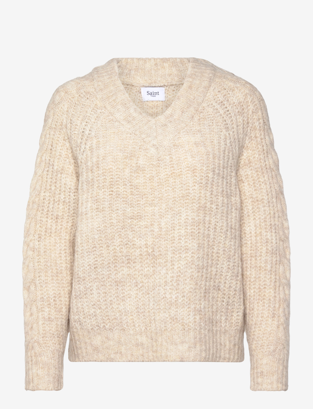 Saint Tropez - MandaSZ Pullover - efterårstøj - brown rice melange - 0