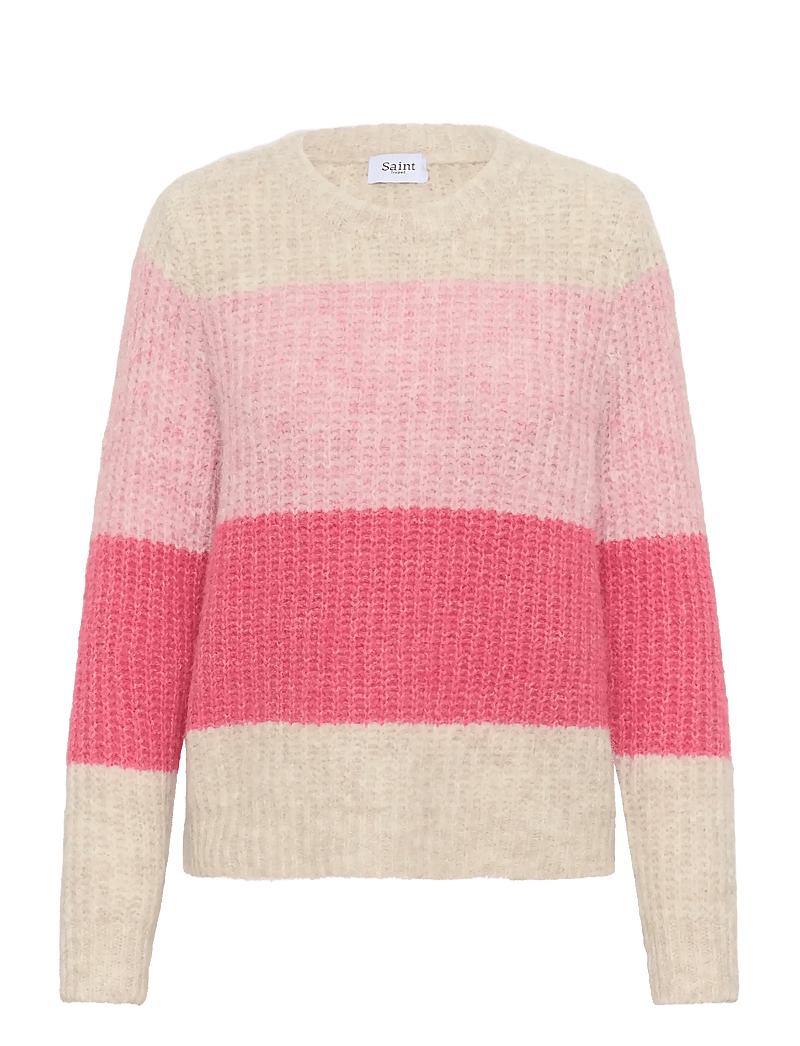 Saint Tropez - MandySZ Pullover - striktrøjer - wild rose melange - 1