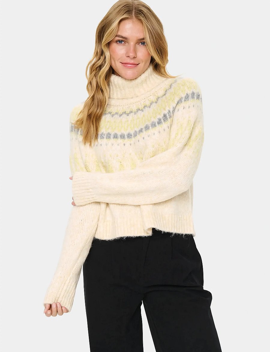 Saint Tropez - MegnaSZ Rollneck Pullover - striktrøjer - ice melange - 0