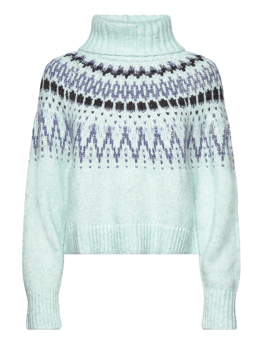 Saint Tropez - MegnaSZ Rollneck Pullover - stickade tröjor - starlight blue melange - 1