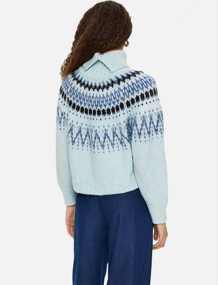 Saint Tropez - MegnaSZ Rollneck Pullover - stickade tröjor - starlight blue melange - 4