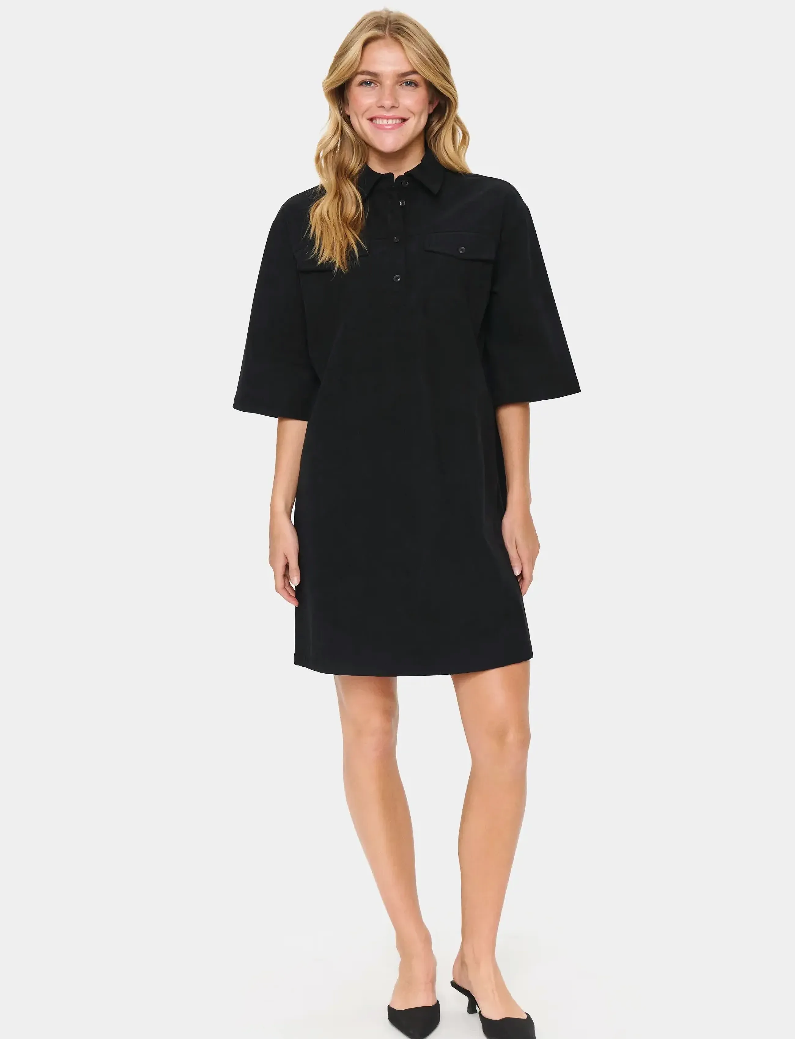 Saint Tropez - MagnilleSZ Dress - skjortekjoler - black - 3