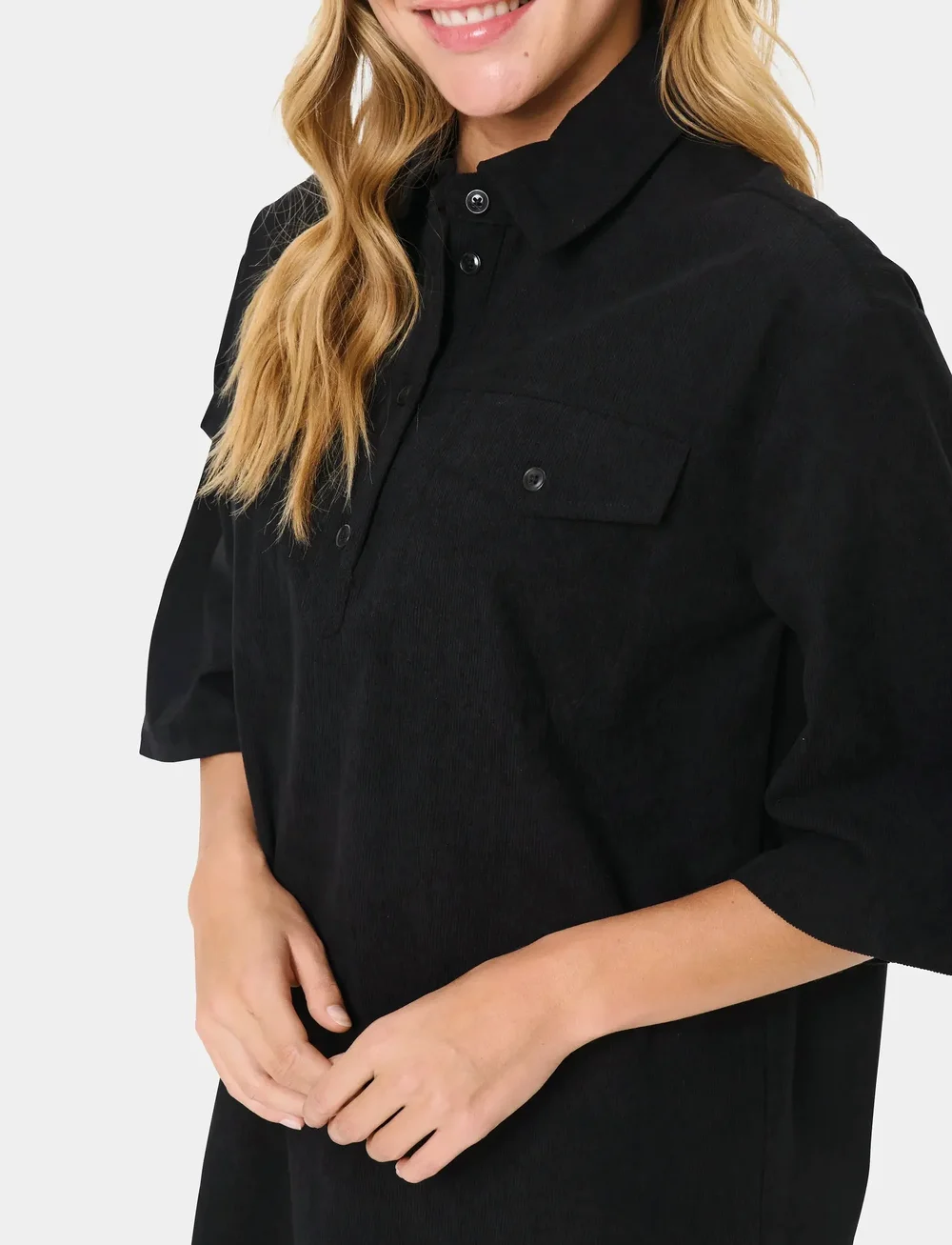 Saint Tropez - MagnilleSZ Dress - skjortklänningar - black - 5