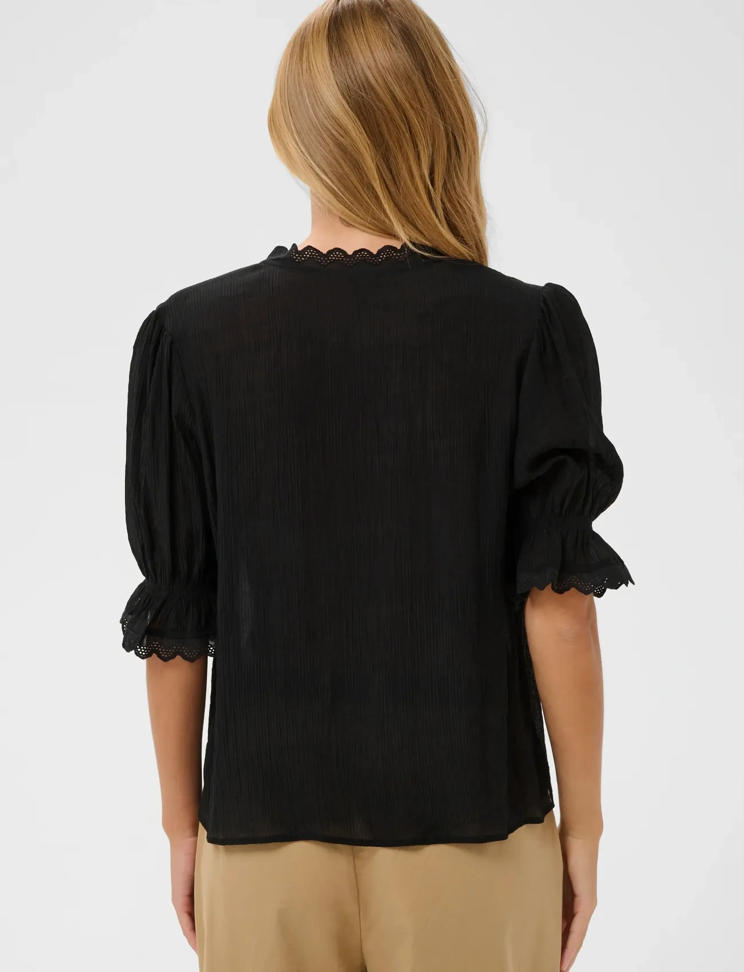 Saint Tropez - KristelSZ Shirt - short-sleeved blouses - black - 4