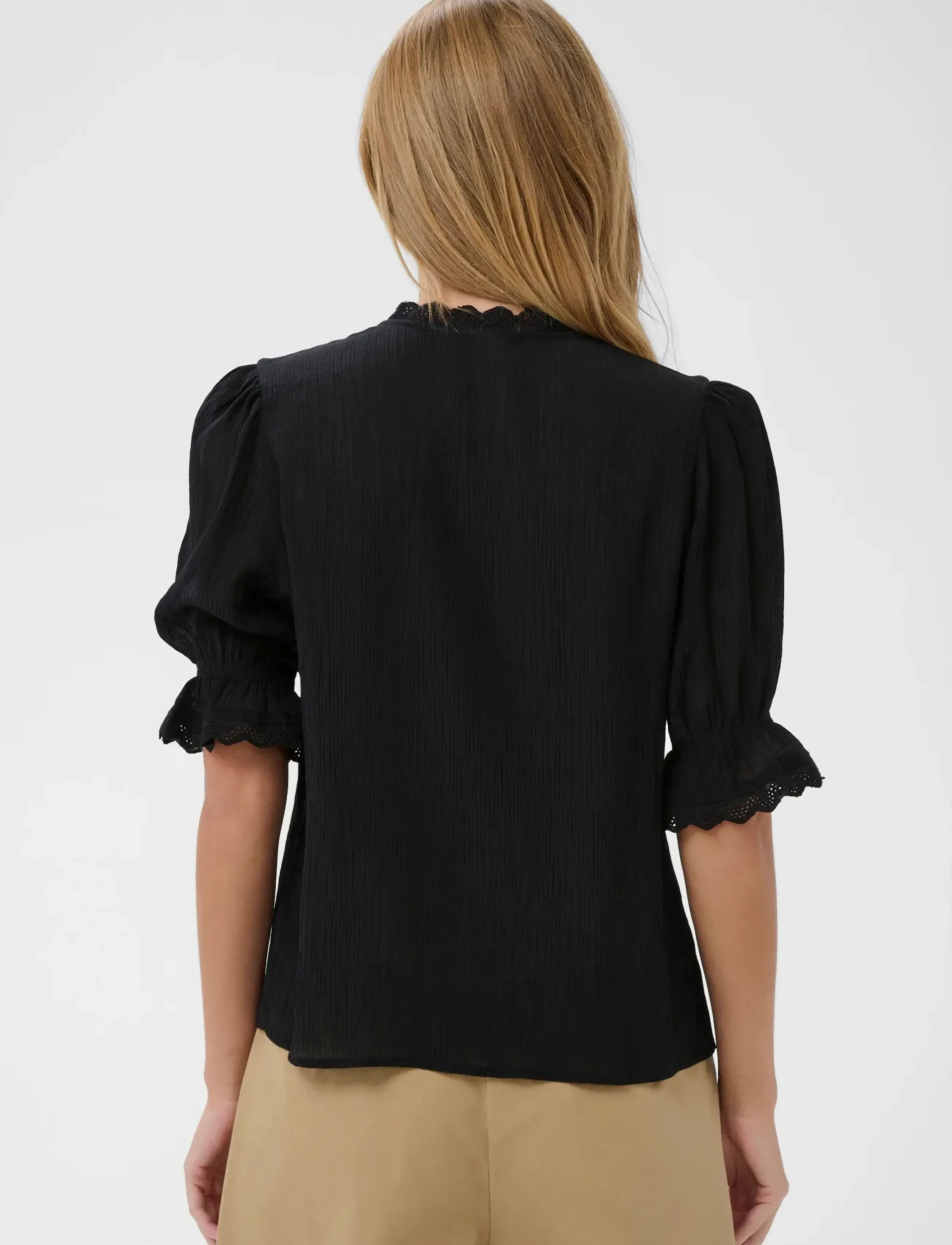 Saint Tropez - KristelSZ Shirt - short-sleeved blouses - black - 5