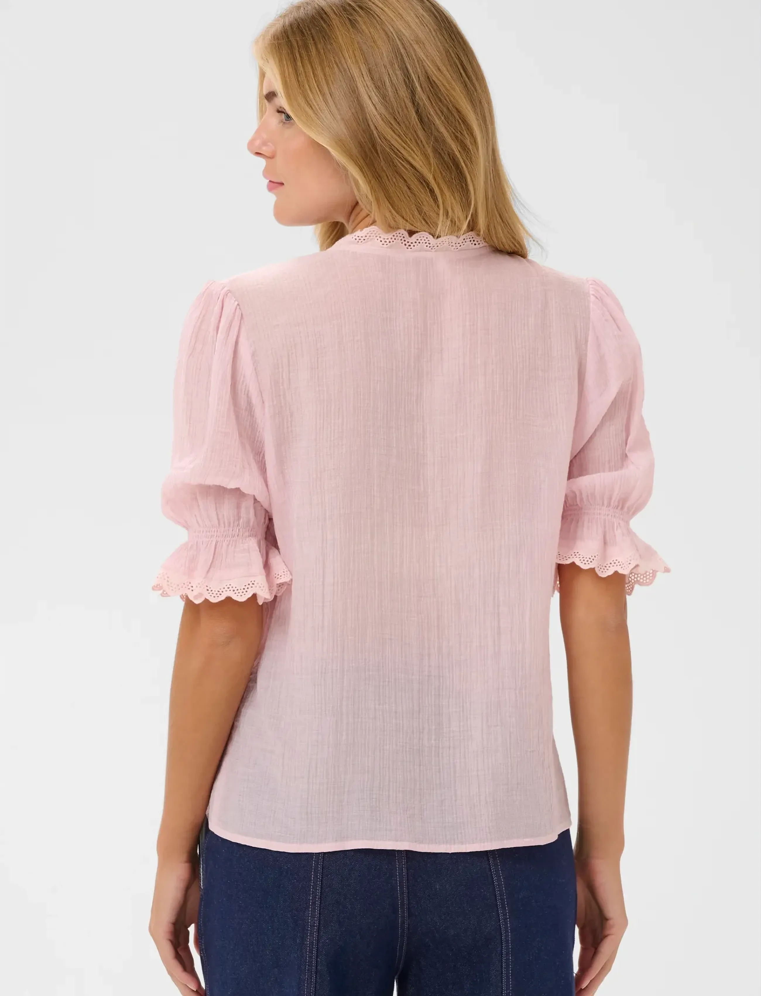 Saint Tropez - KristelSZ Shirt - short-sleeved blouses - chalk pink - 4
