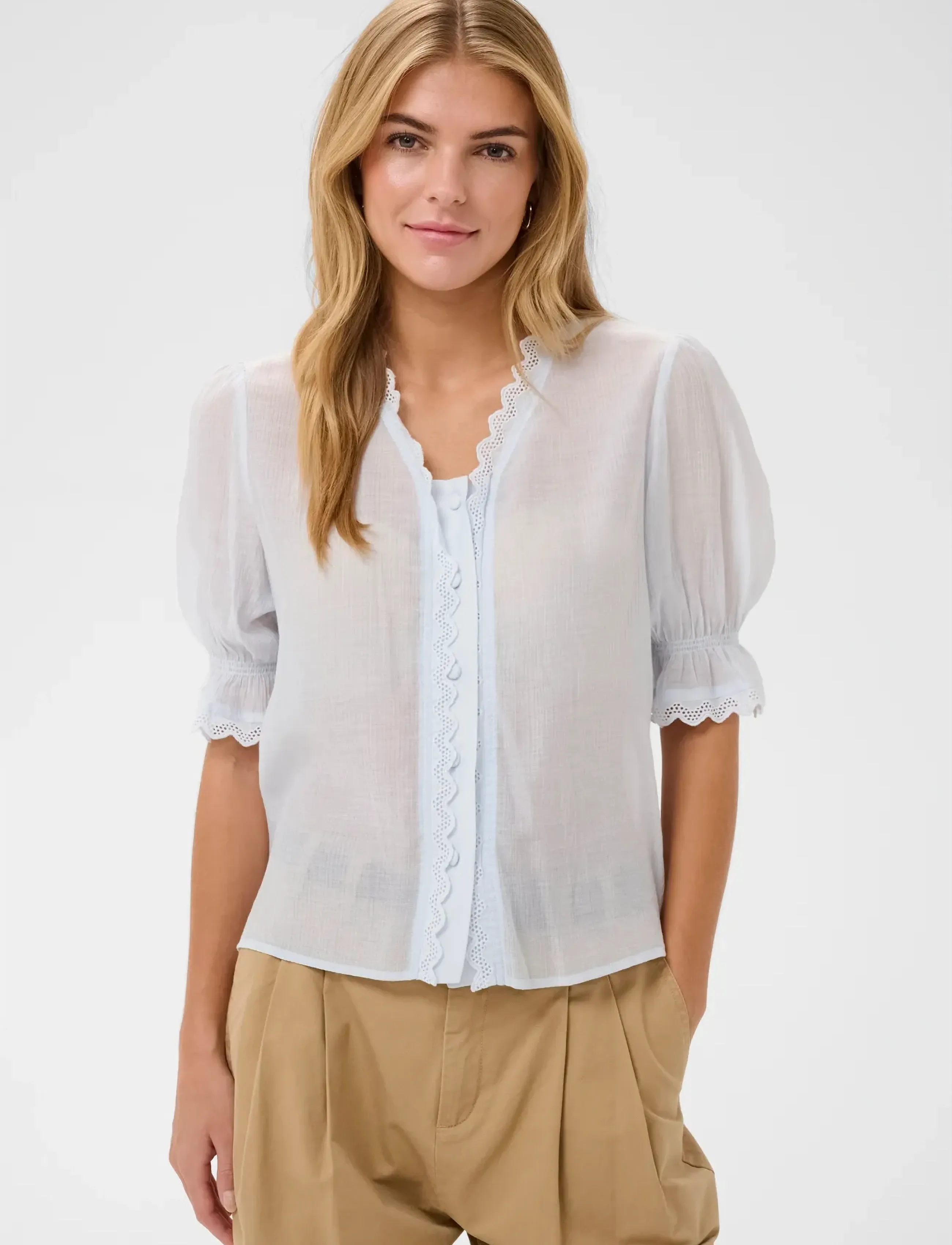 Saint Tropez KristelSZ Shirt - Lühikeste varrukatega pluusid - SKYWAY / blue