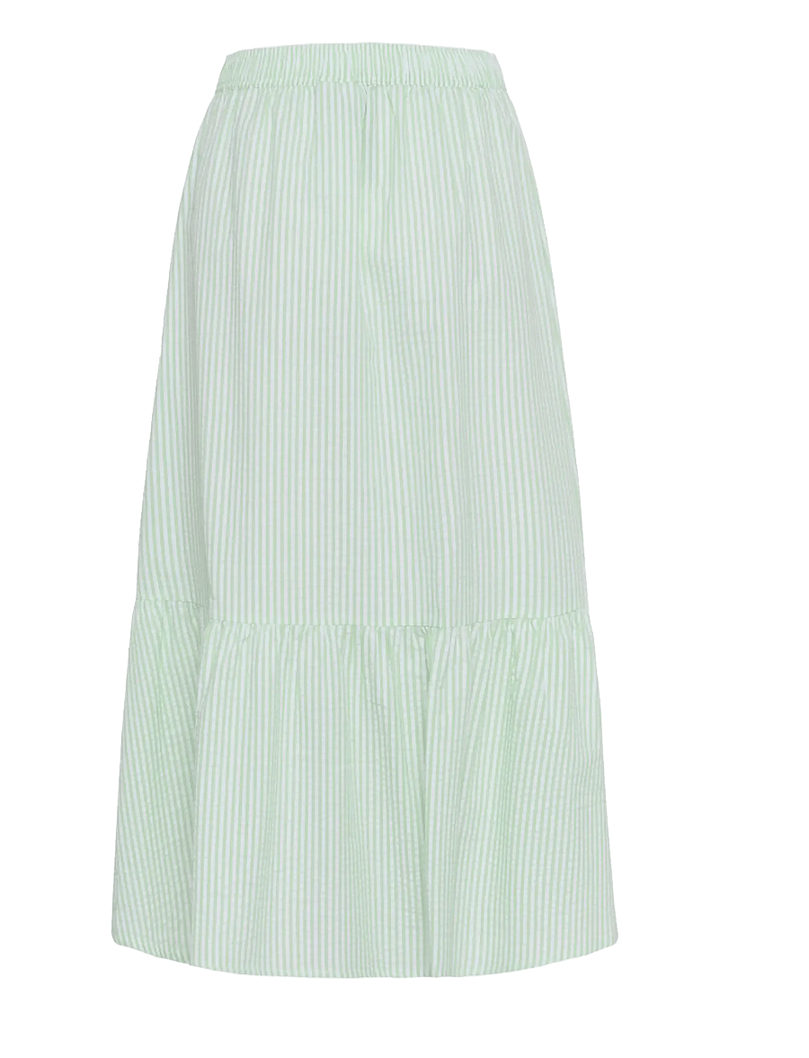Saint Tropez - ElmikoSZ Maxi Skirt - ilgi sijonai - pistachio green white stripe - 2