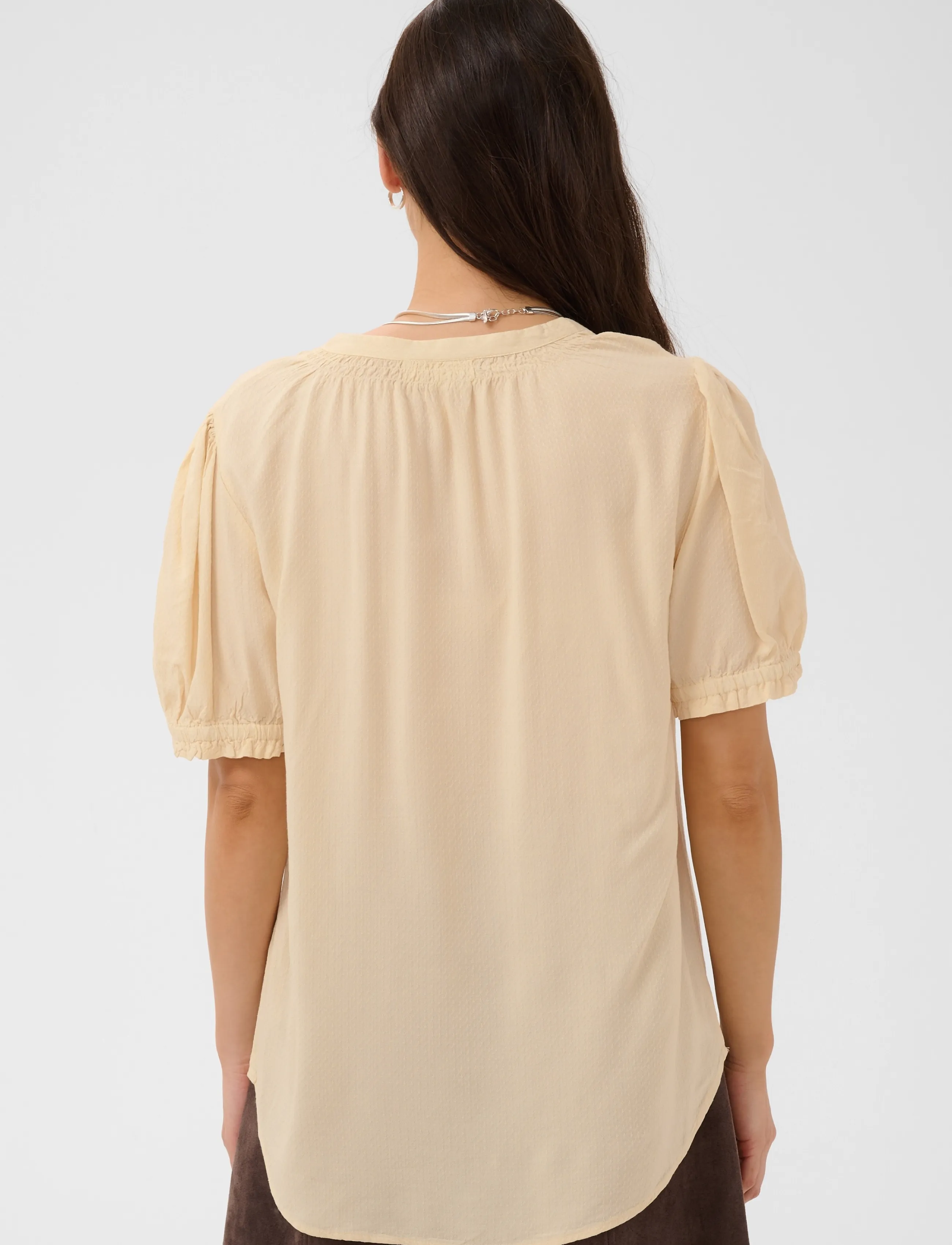Saint Tropez - BrittaSZ SS Blouse - lühikeste varrukatega pluusid - creme - 4