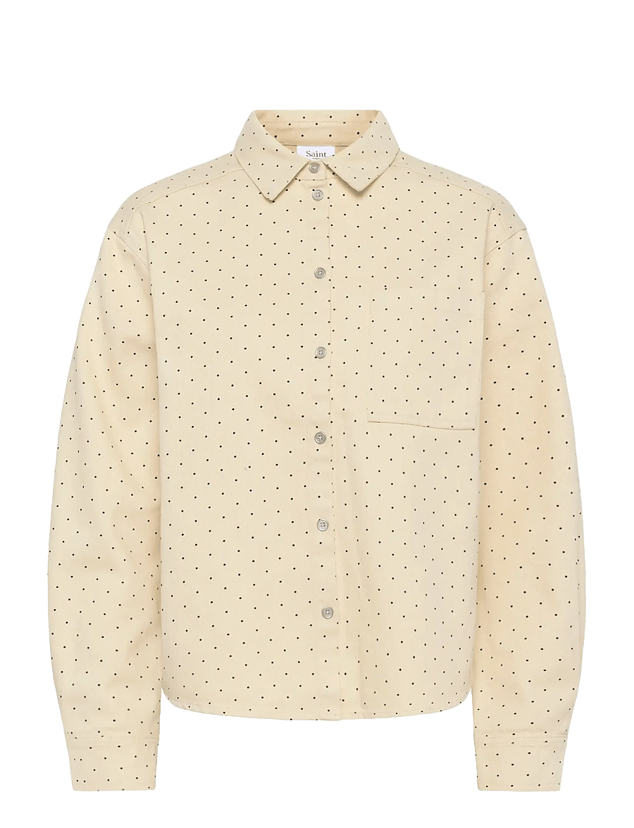 Saint Tropez - PatriciaSZ Shirt - denimskjorter - turtledove black tiny dots - 1