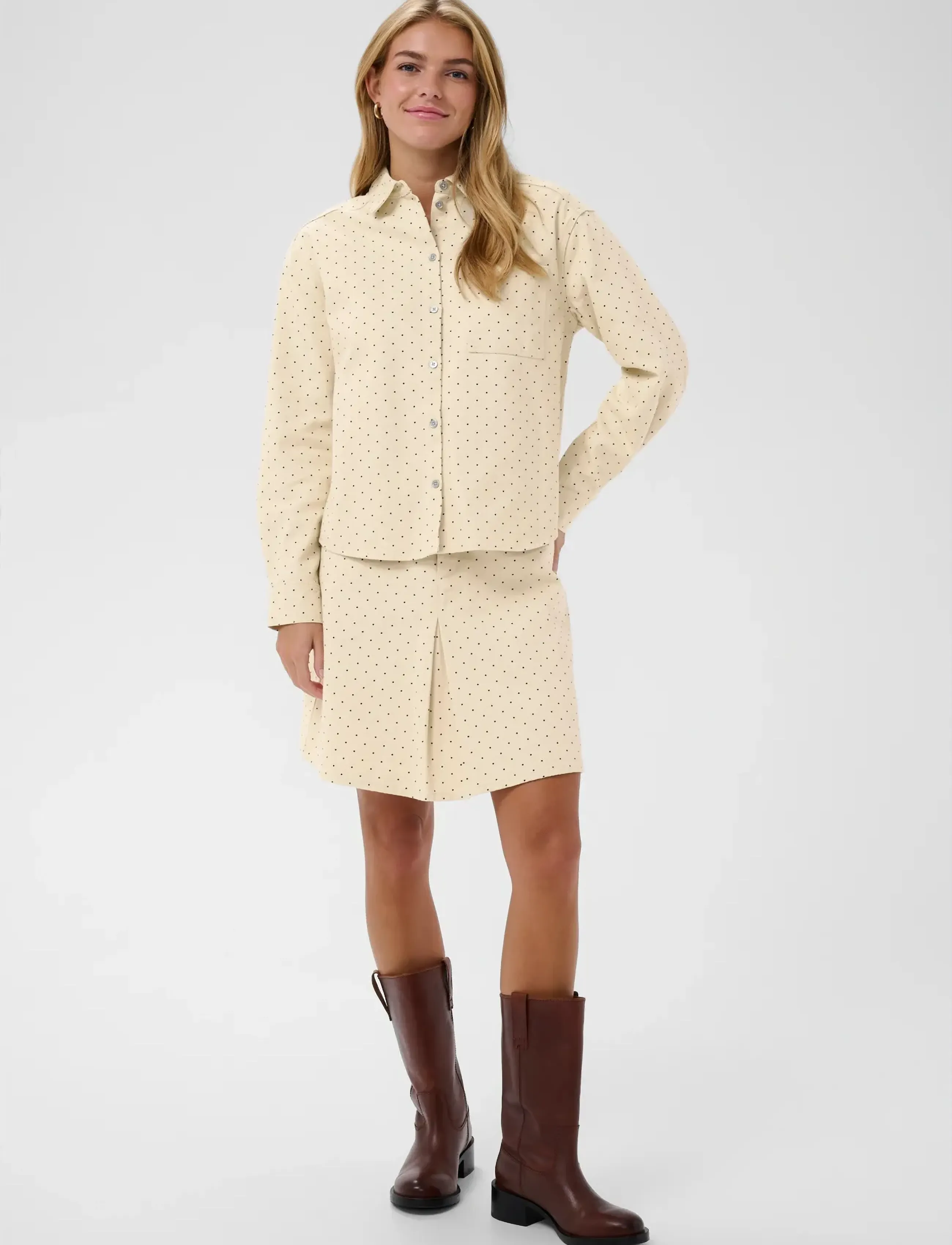 Saint Tropez PatriciaSZ Shirt - Saint Tropez - TURTLEDOVE BLACK TINY DOTS / cream