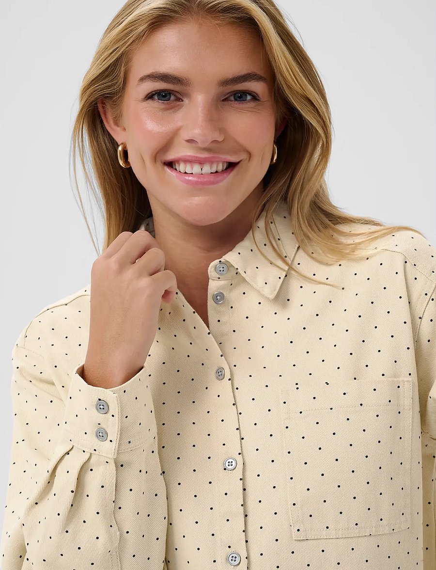 Saint Tropez - PatriciaSZ Shirt - denimskjorter - turtledove black tiny dots - 4