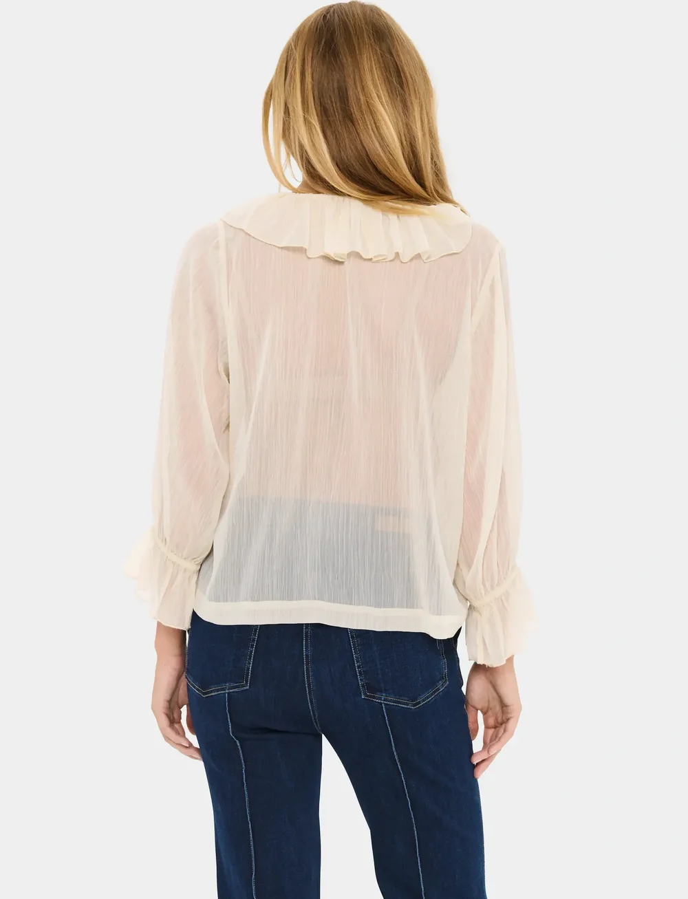 Saint Tropez - NanetteSZ Blouse - långärmade blusar - seedpearl - 4