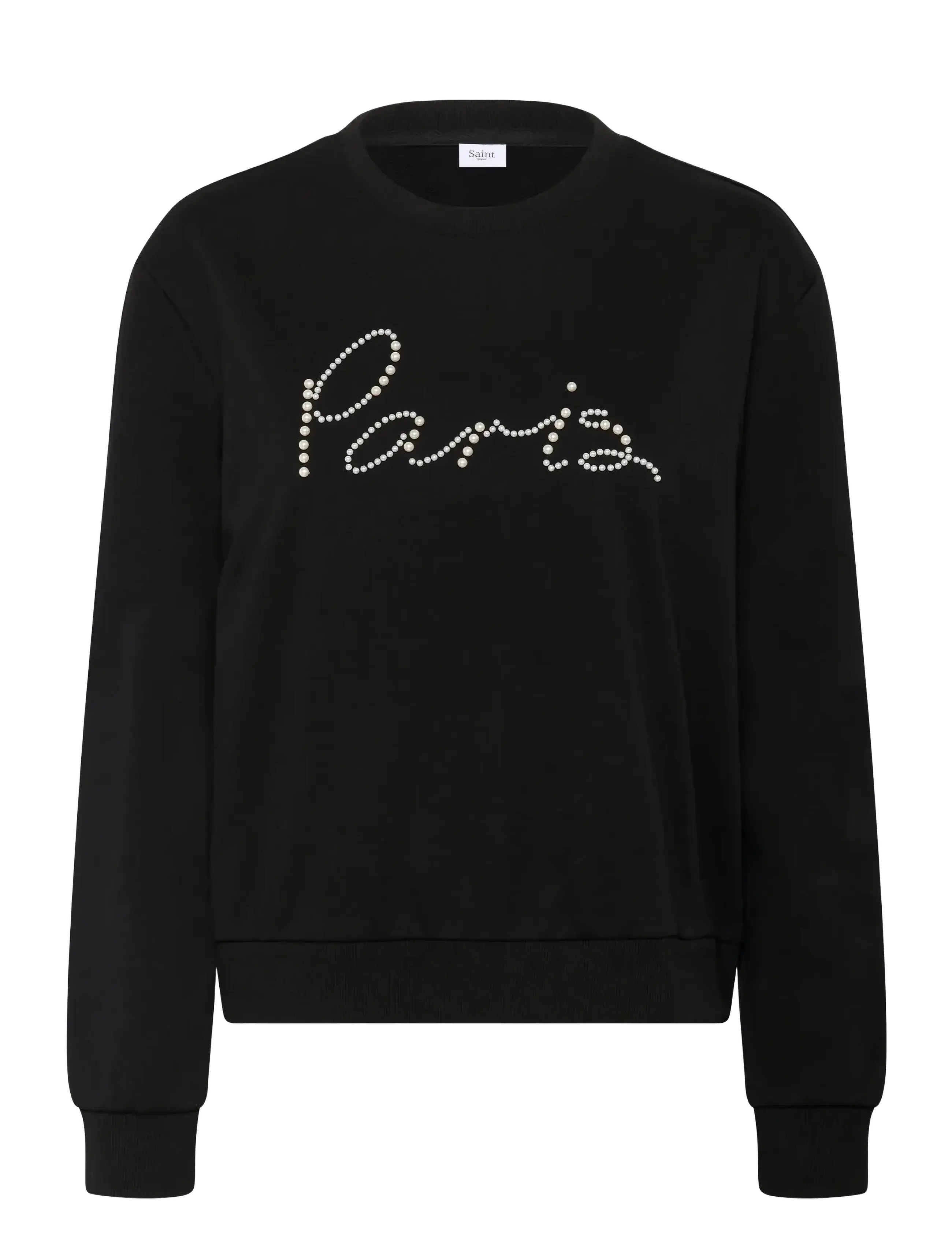 Saint Tropez NorrisSZ Sweatshirt - Sweatshirts - BLACK / black