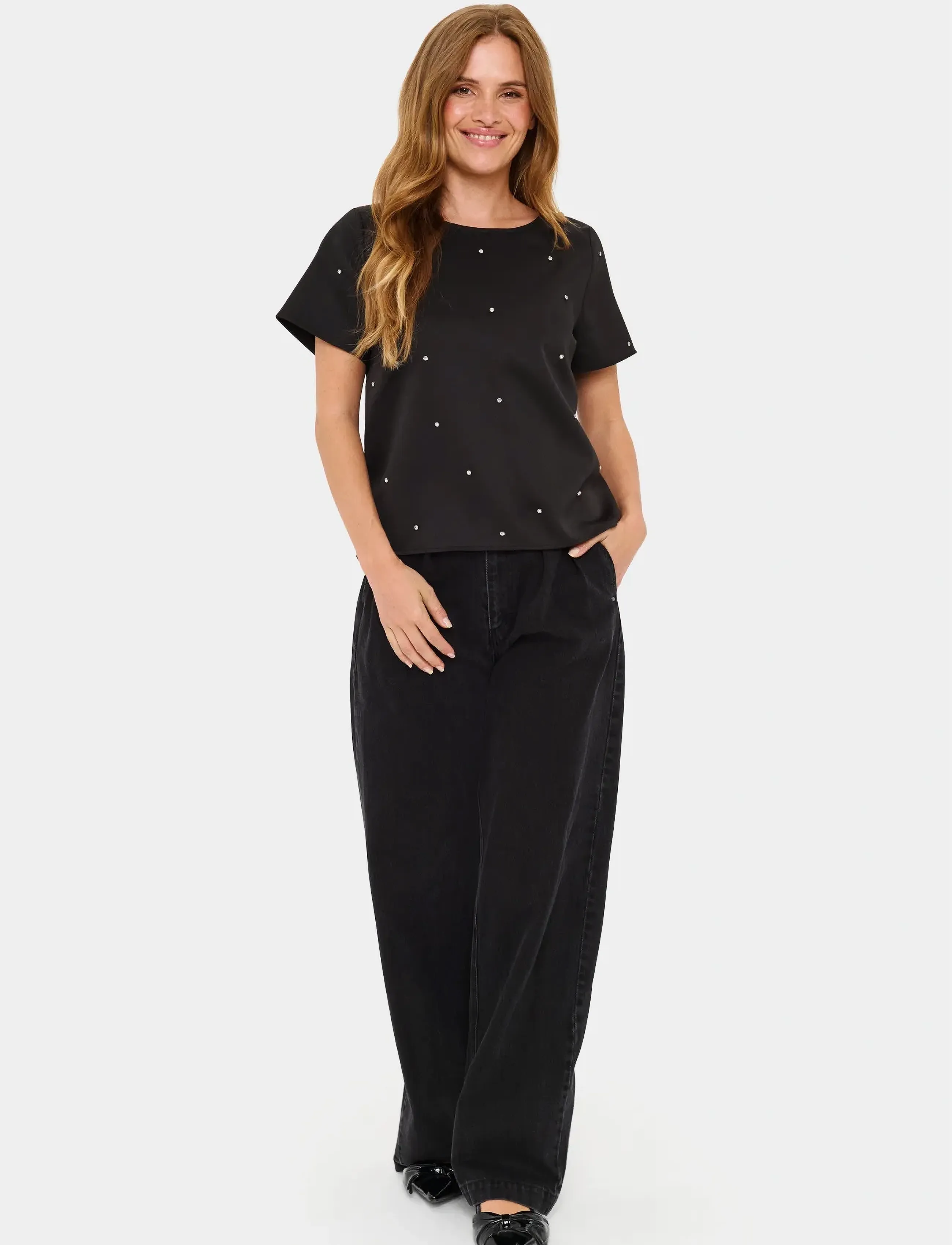 Saint Tropez - NikitaSZ Blouse - lyhythihaiset puserot - black - 3