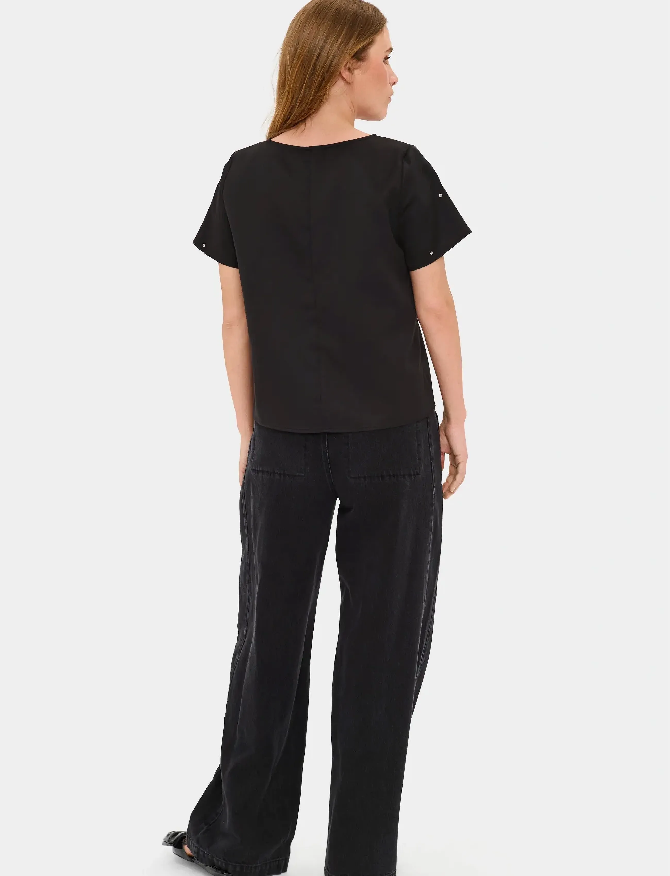 Saint Tropez - NikitaSZ Blouse - lyhythihaiset puserot - black - 4