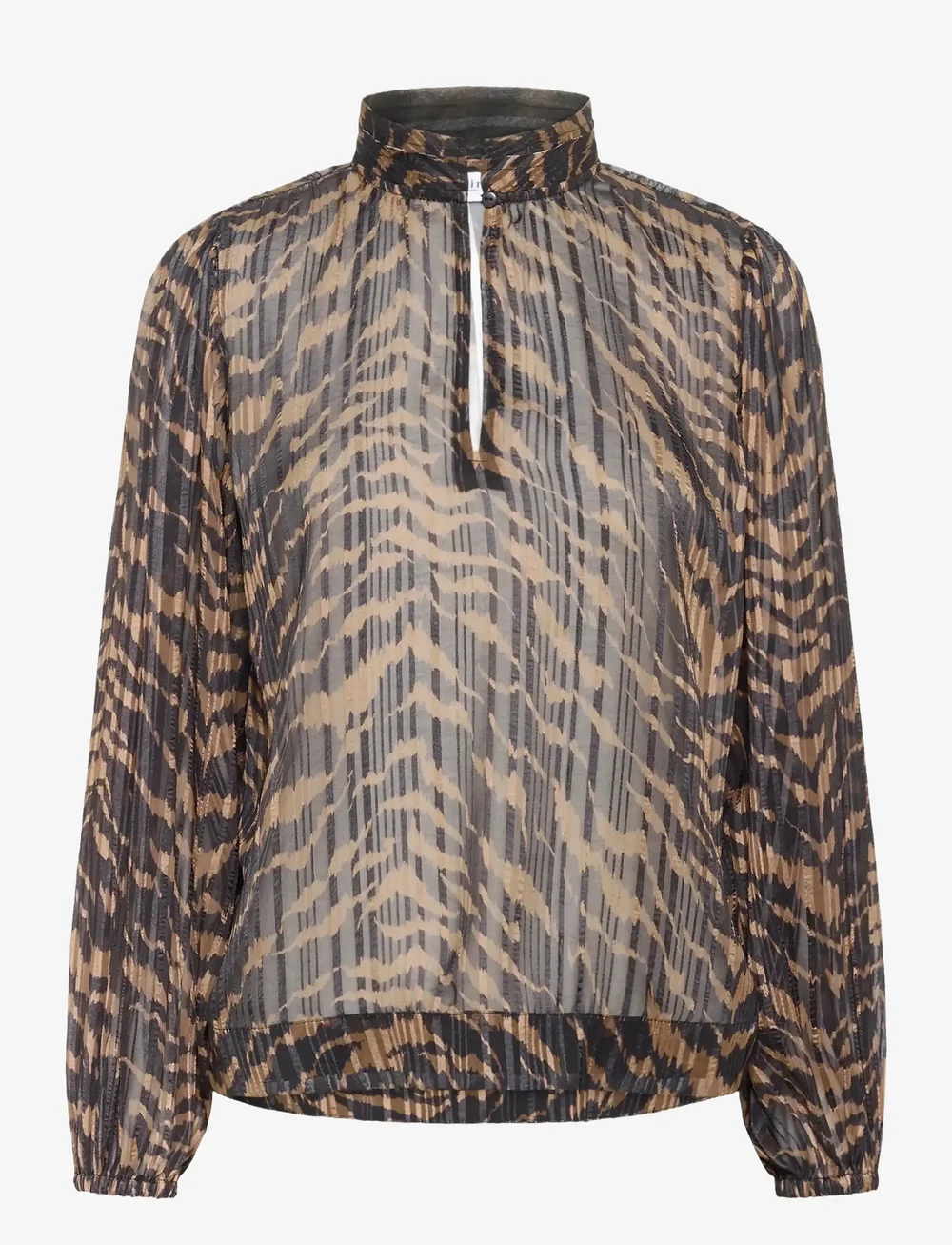 Saint Tropez - NestaSZ Blouse - langärmlige blusen - black shifted strokes - 0