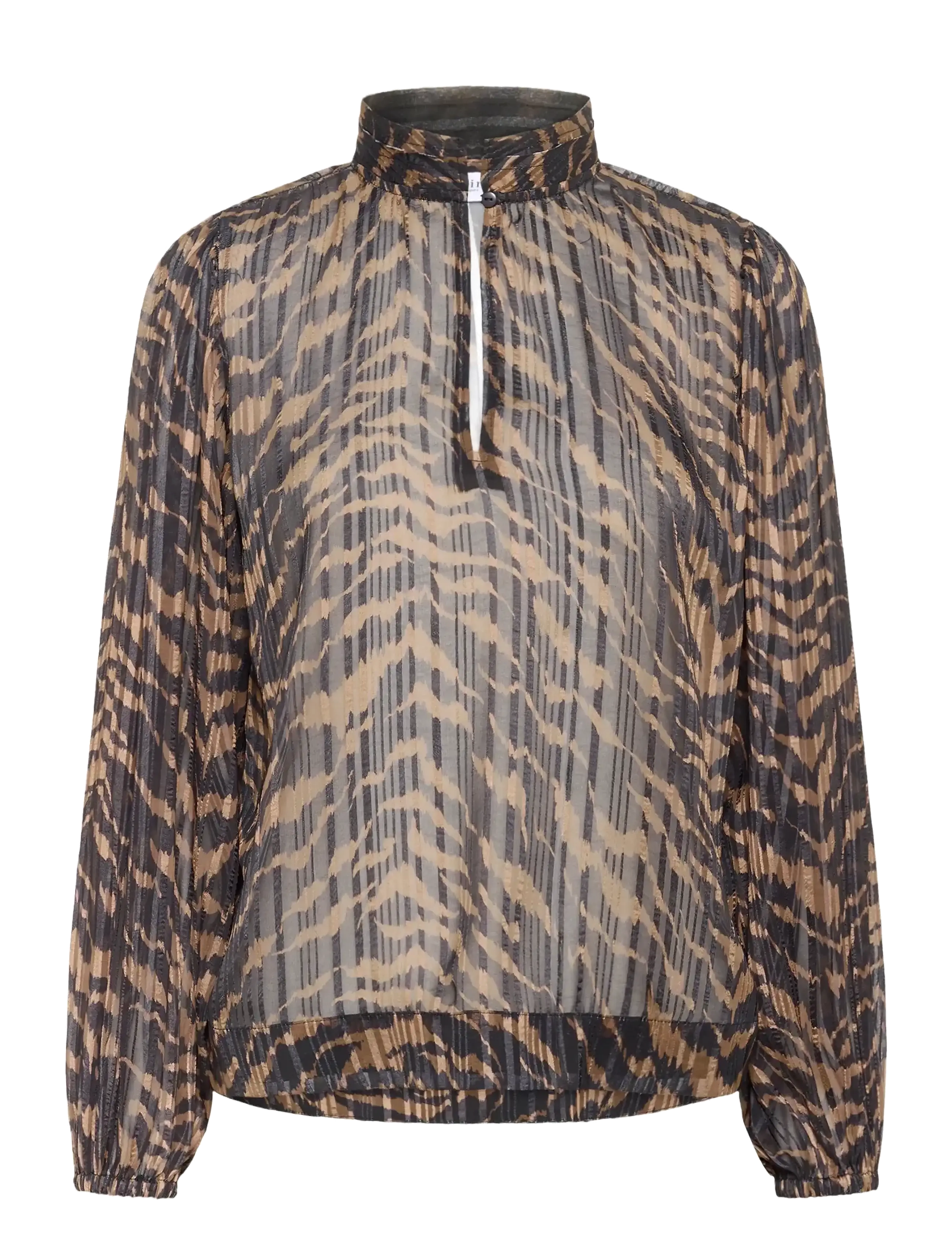 Saint Tropez NestaSZ Blouse - Bluser - BLACK SHIFTED STROKES / multi