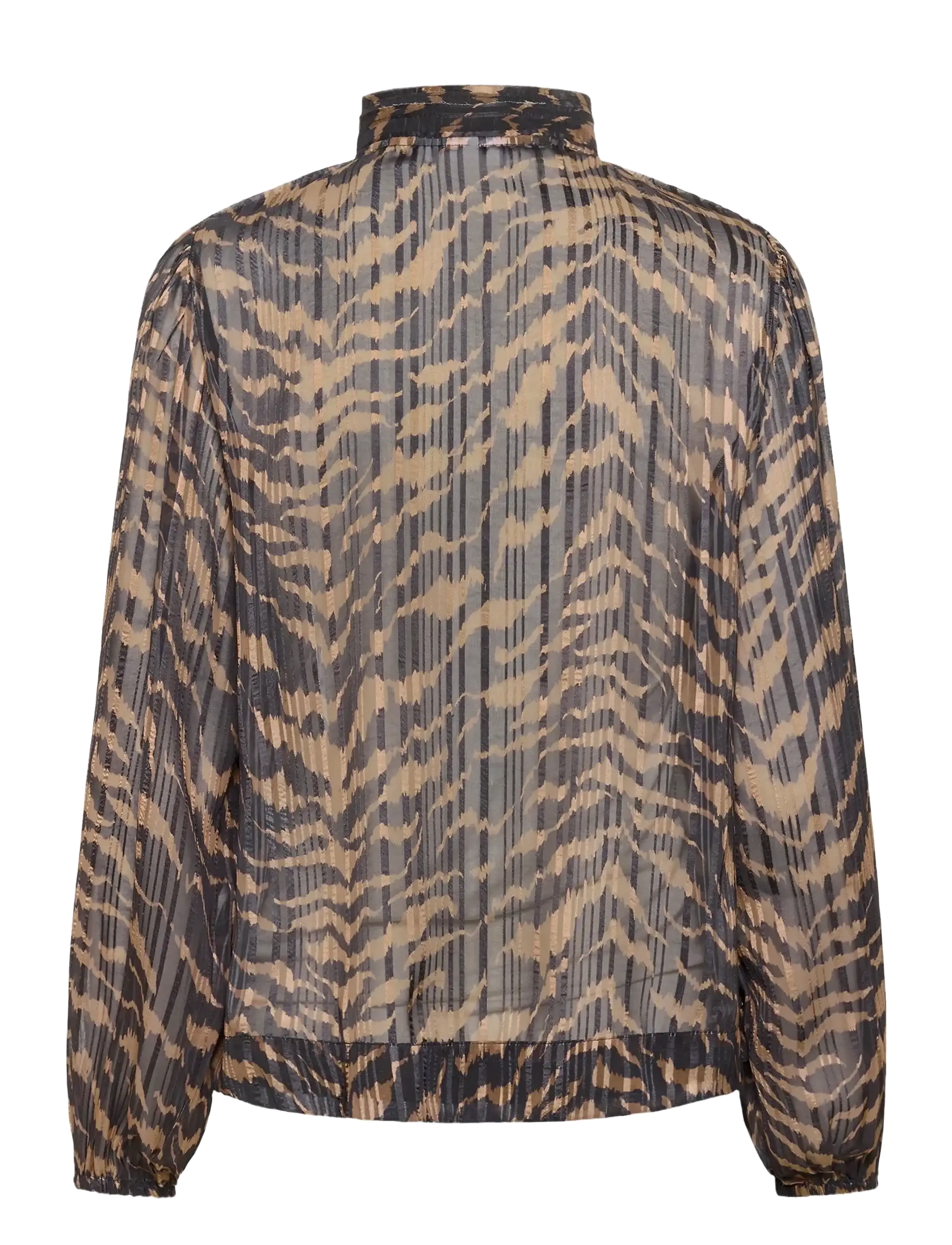 Saint Tropez - NestaSZ Blouse - långärmade blusar - black shifted strokes - 1