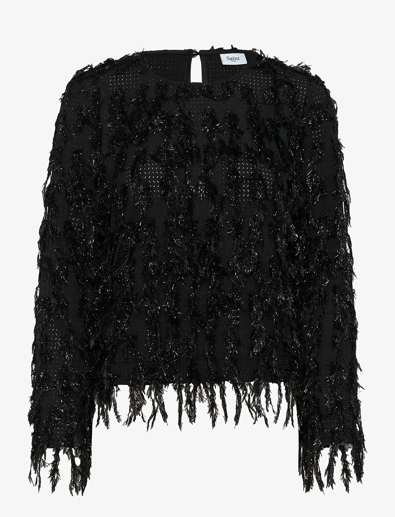 Saint Tropez - NinetteSZ Blouse - pikkade varrukatega pluusid - black - 0