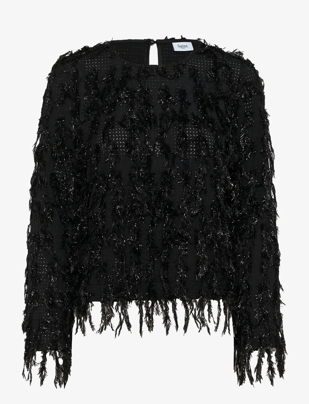 Saint Tropez - NinetteSZ Blouse - langärmlige blusen - black - 1