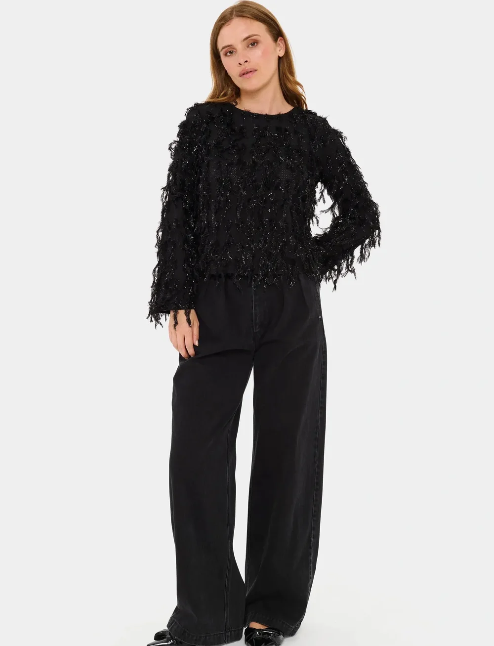 Saint Tropez - NinetteSZ Blouse - langärmlige blusen - black - 3