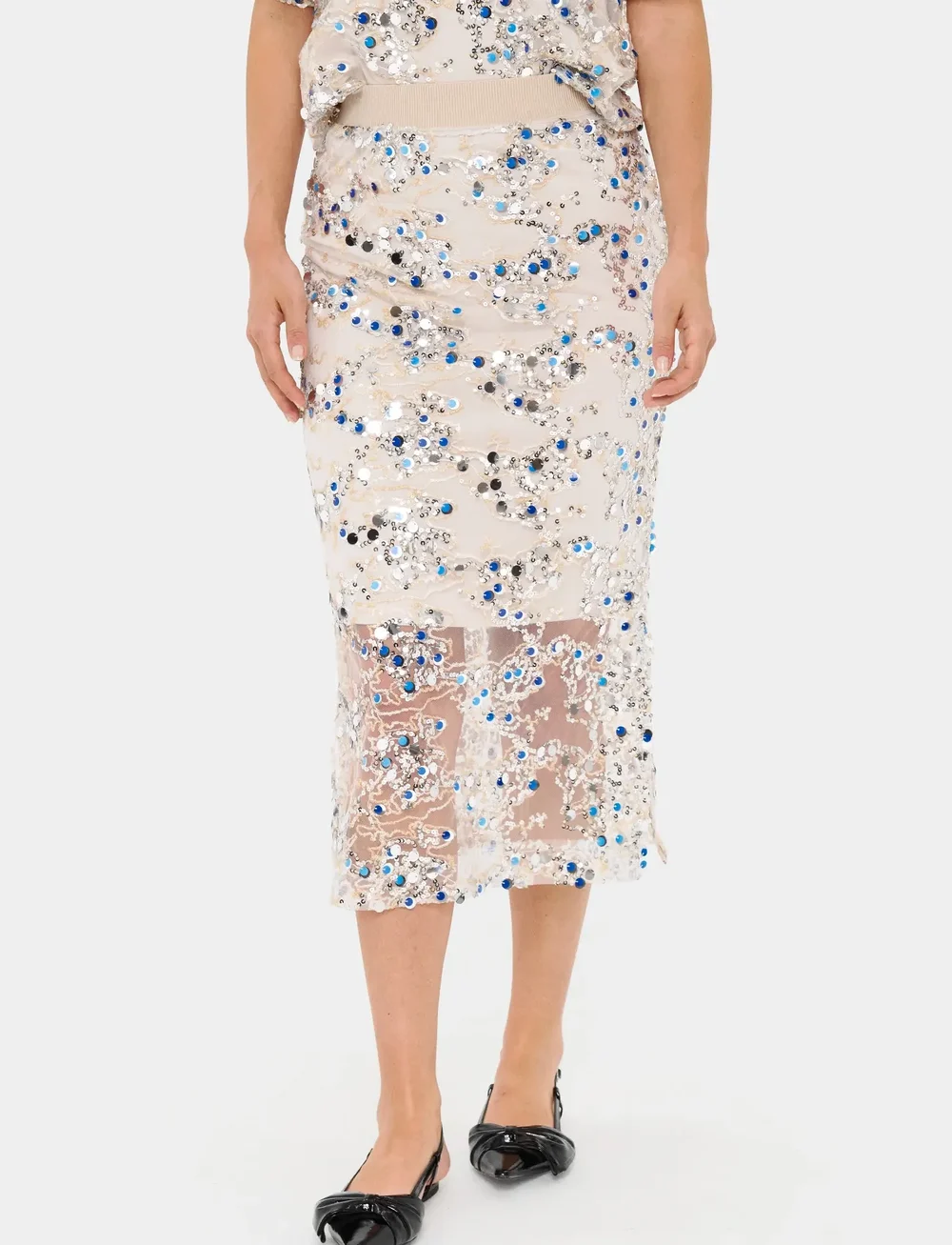 Saint Tropez - NeldaSZ Skirt - pailletten-röcke - marzipan - 0