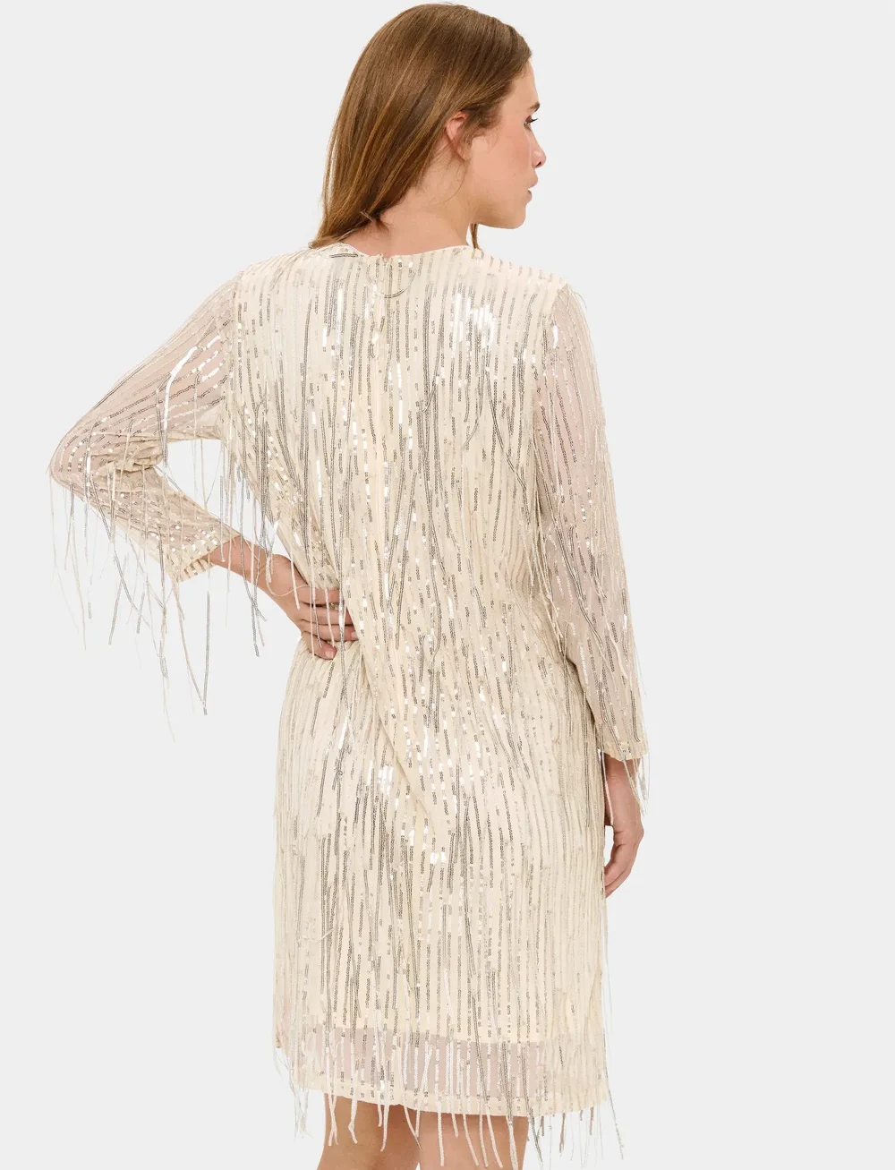 Saint Tropez - NellisSZ Dress - paljettklänningar - bleached sand - 4