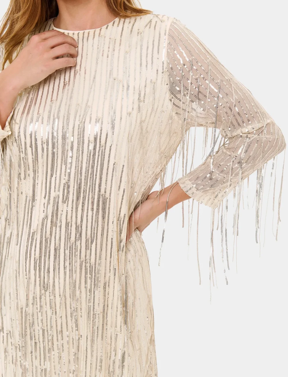 Saint Tropez - NellisSZ Dress - paljettklänningar - bleached sand - 5