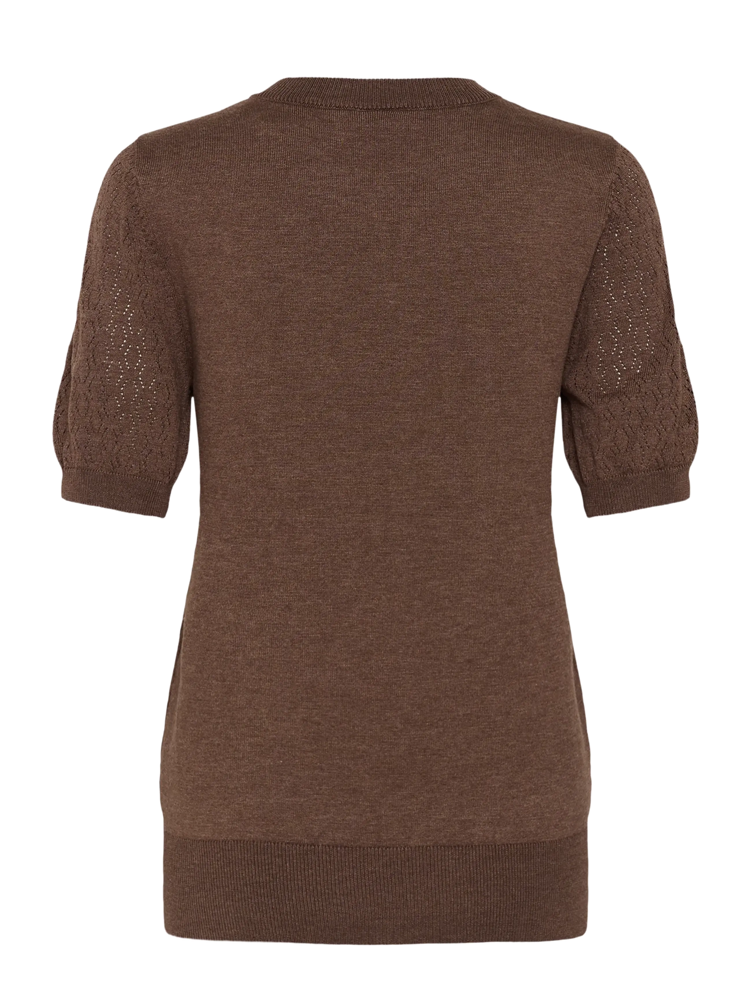 Saint Tropez - MilaSZ Pointelle SS Pullover - pullover - fondue fudge melange - 2