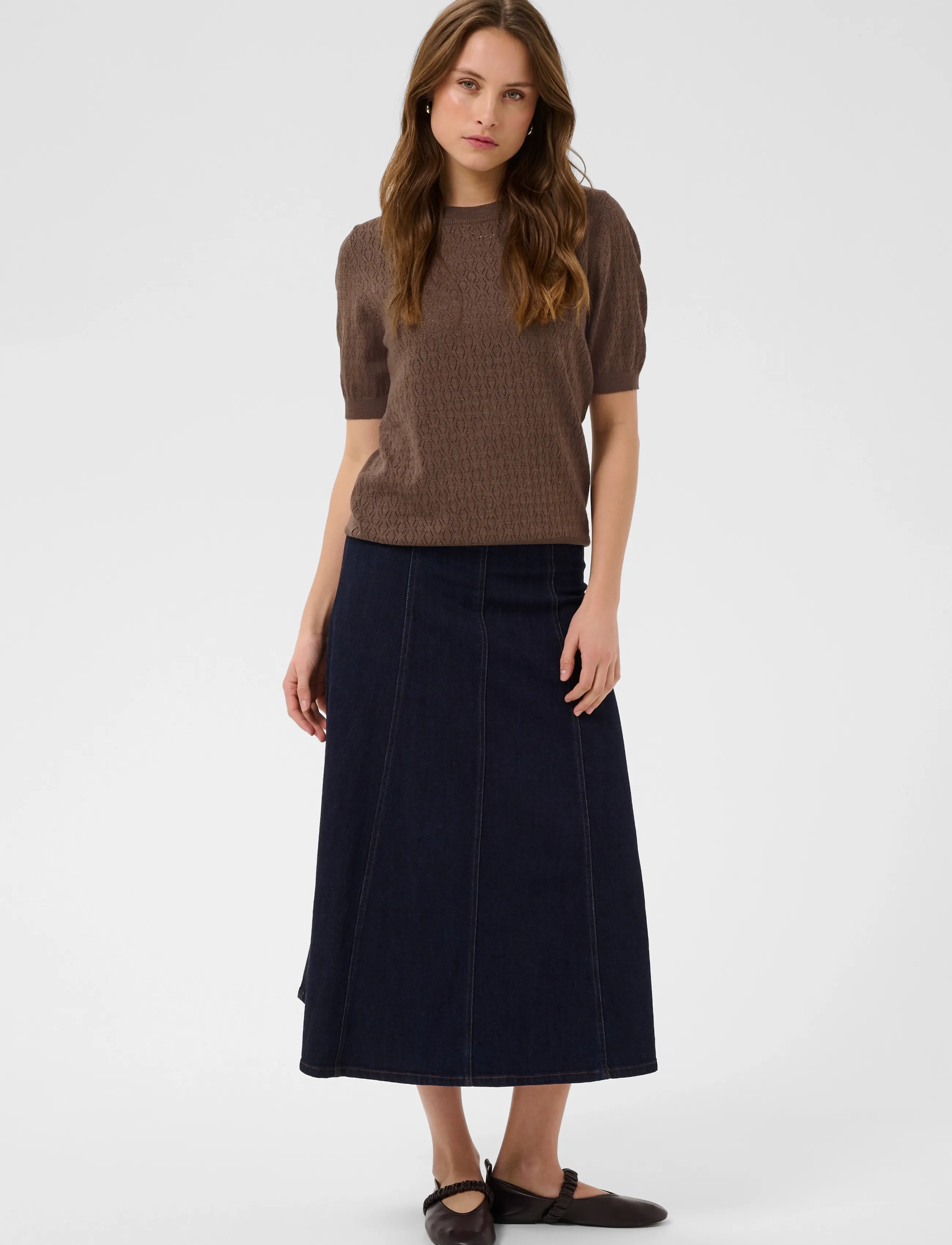 Saint Tropez - MilaSZ Pointelle SS Pullover - pullover - fondue fudge melange - 3