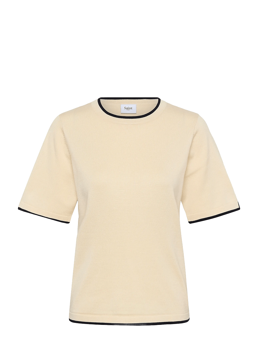 Saint Tropez - MilaSZ Contrast Stripe SS Pullover - pullover - birch nightsky contrast str. - 1