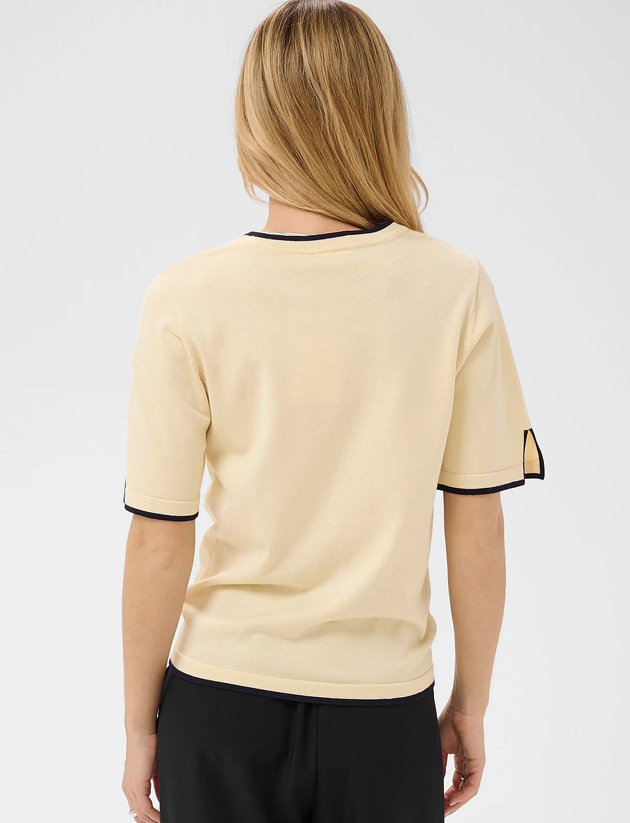 Saint Tropez - MilaSZ Contrast Stripe SS Pullover - pullover - birch nightsky contrast str. - 4