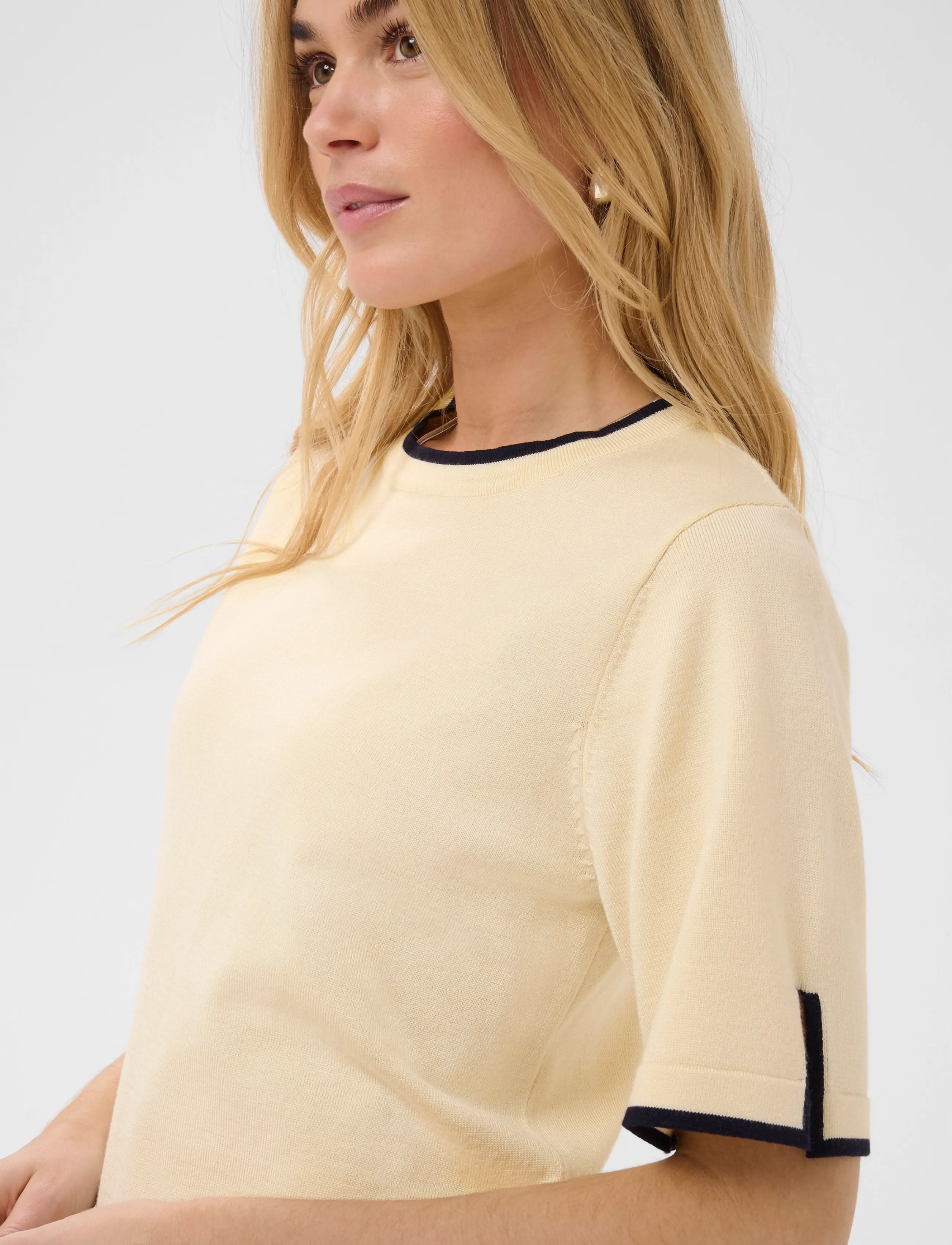 Saint Tropez - MilaSZ Contrast Stripe SS Pullover - pullover - birch nightsky contrast str. - 5