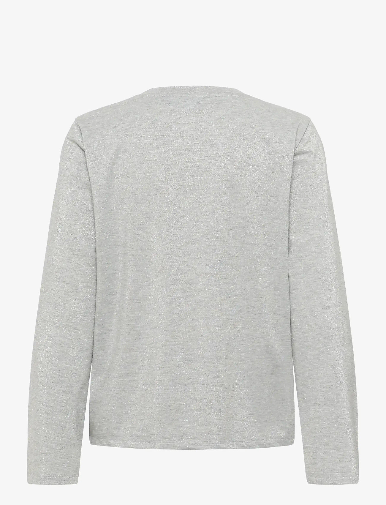 Saint Tropez - HagaSZ LS Blouse - long-sleeved tops - pearl grey mel - 1