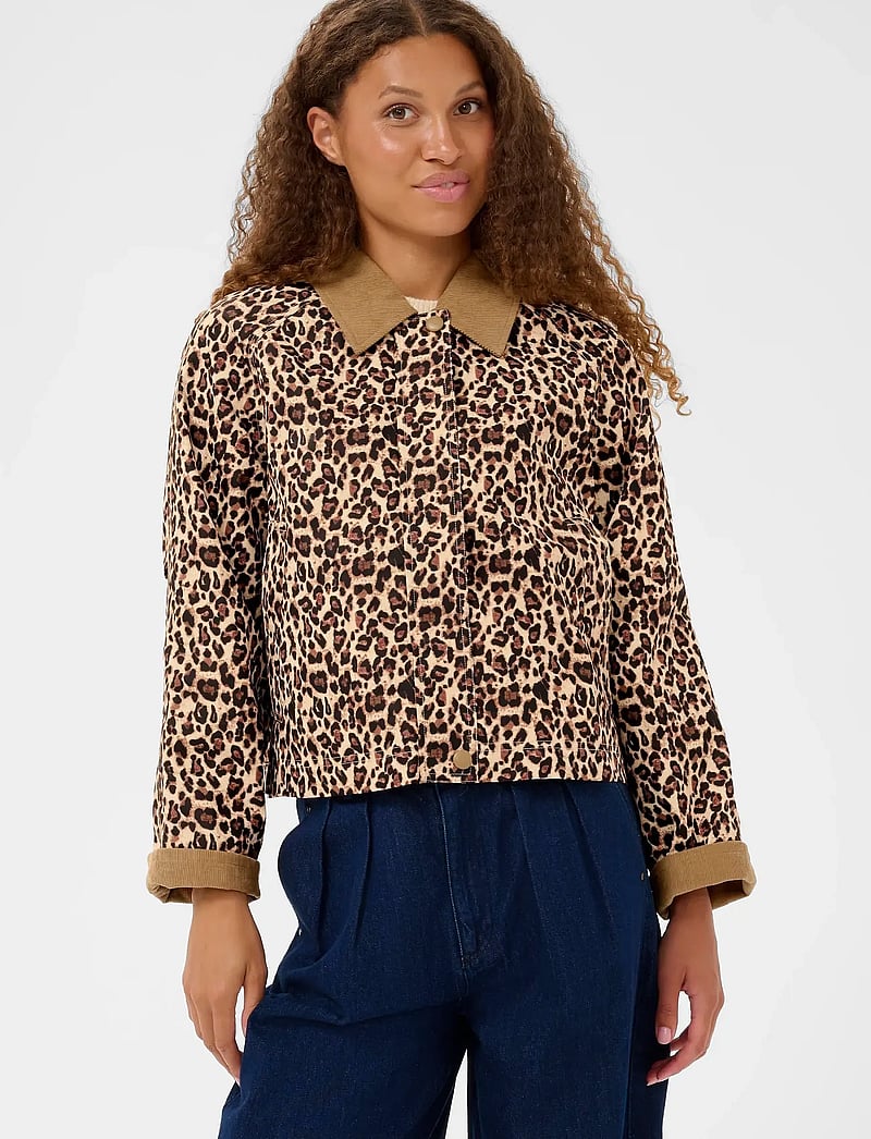 Saint Tropez - OlivienneSZ Jacket - frühlingsjacken - black reg leo - 0