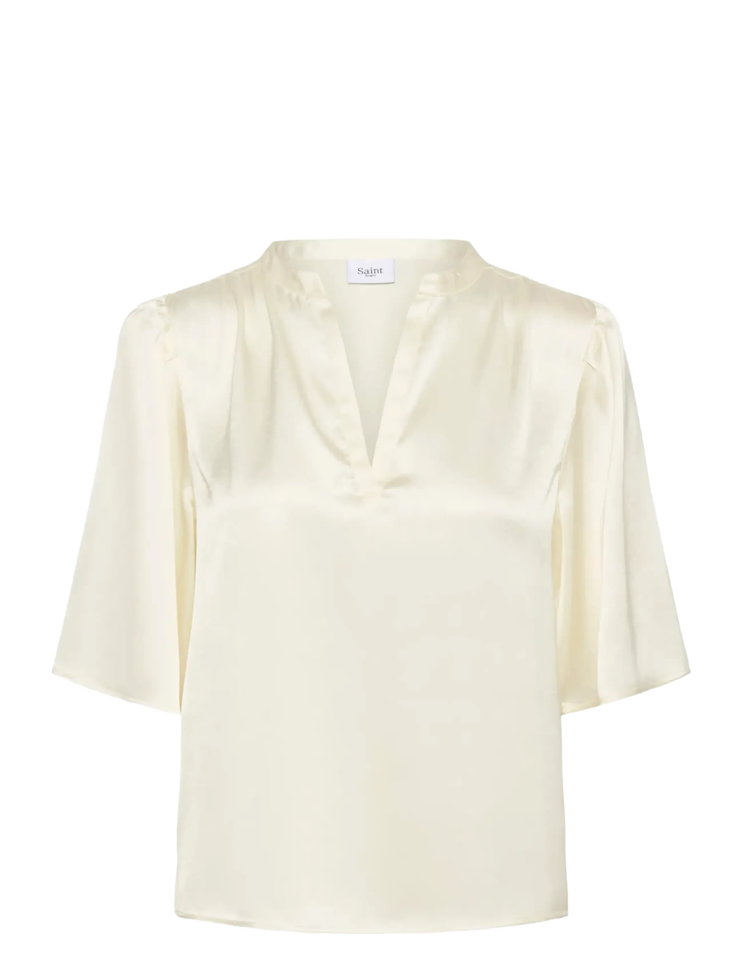 Saint Tropez SafinaSZ Blouse - Bluser - TURTLEDOVE / cream