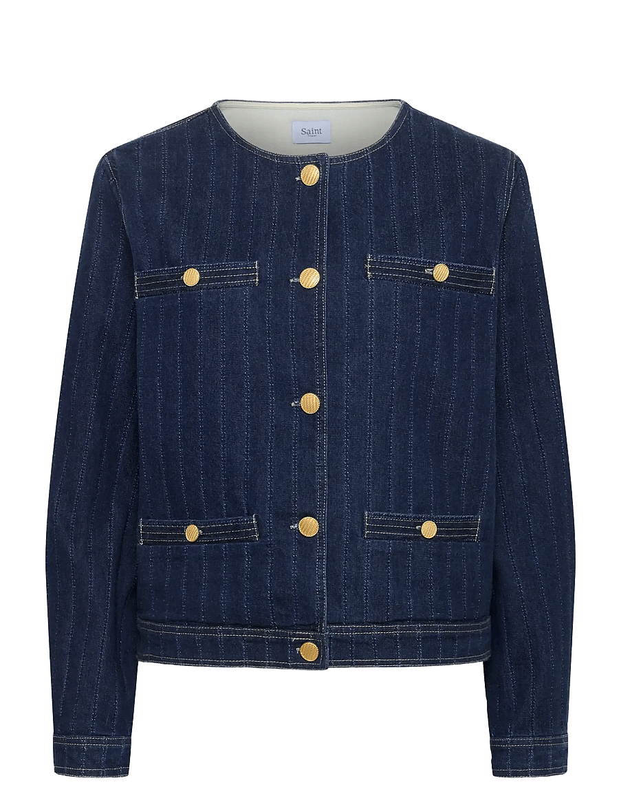 Saint Tropez - OshanaSZ Jacket - frühlingsjacken - medium blue denim - 1