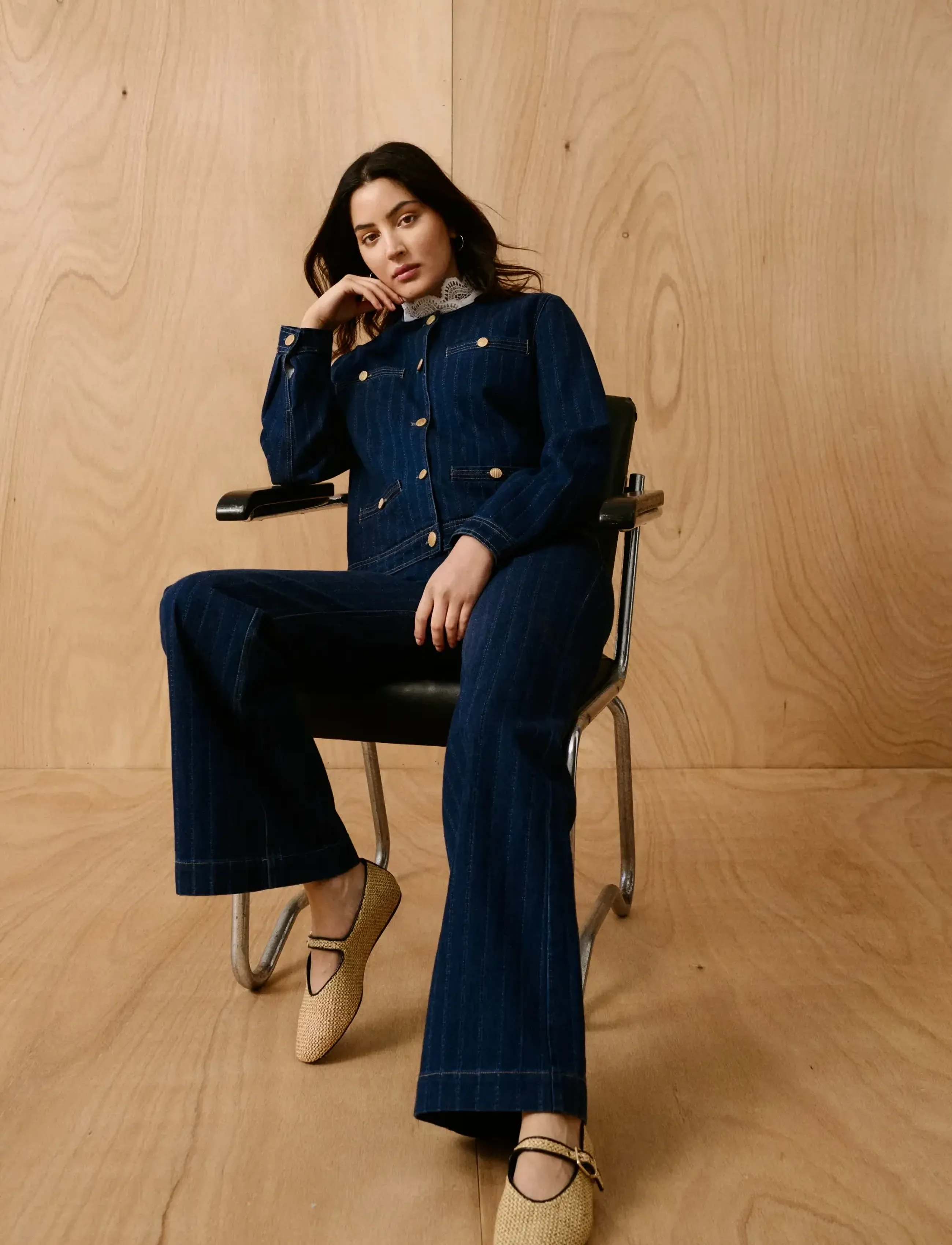 Saint Tropez OshanaSZ Jacket - Kleidung - MEDIUM BLUE DENIM / navy