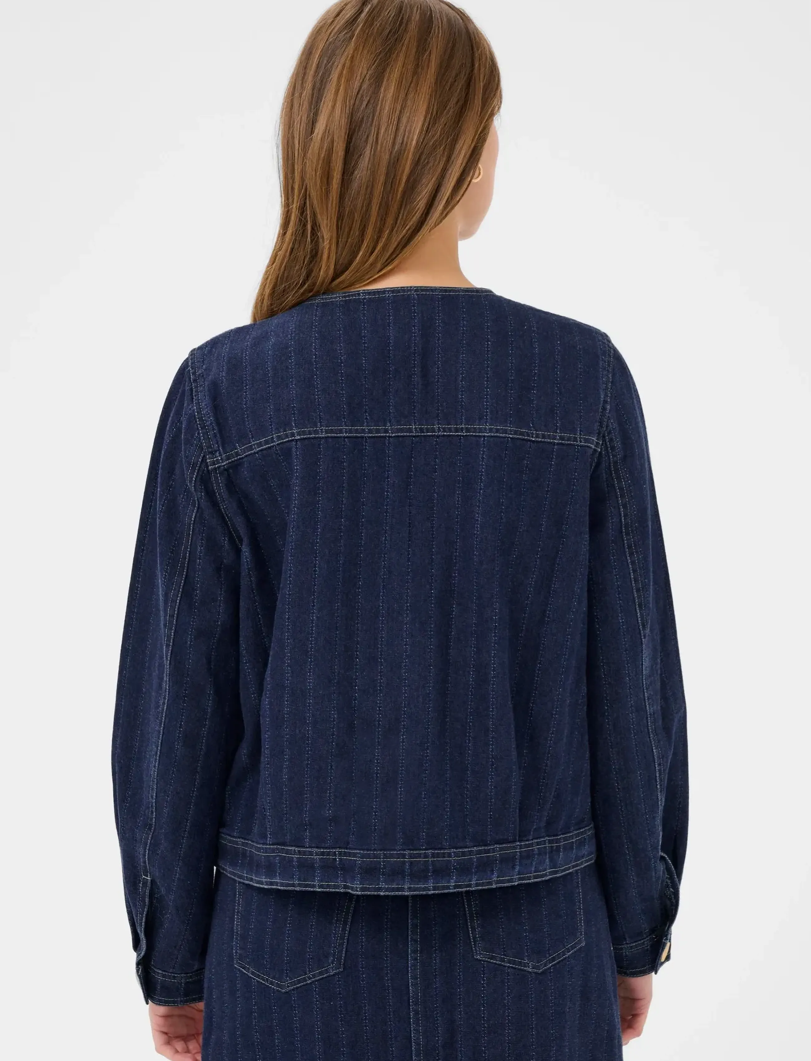 Saint Tropez - OshanaSZ Jacket - ytterkläder - medium blue denim - 4