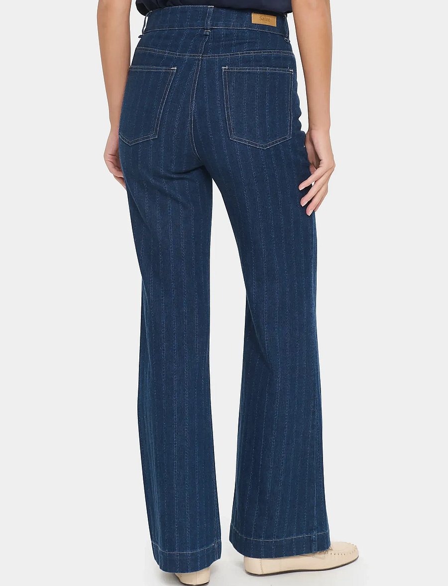 Saint Tropez - OshanaSZ Jeans - utsvängda jeans - medium blue denim - 4