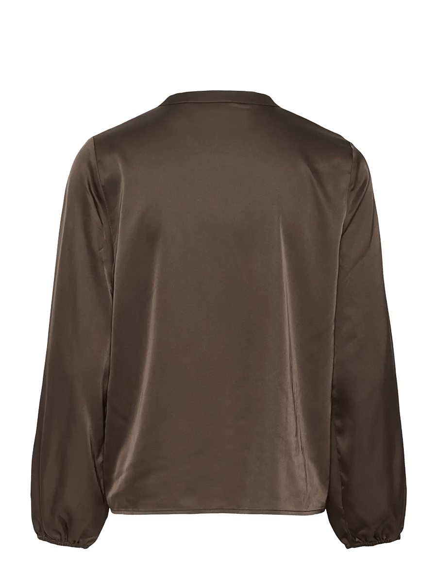 Saint Tropez - LodisaSZ Blouse - långärmade blusar - chocolate brown - 2