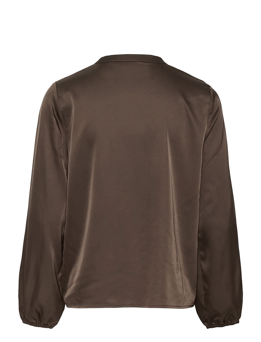 Saint Tropez - LodisaSZ Blouse - langärmelige blusen - chocolate brown - 2