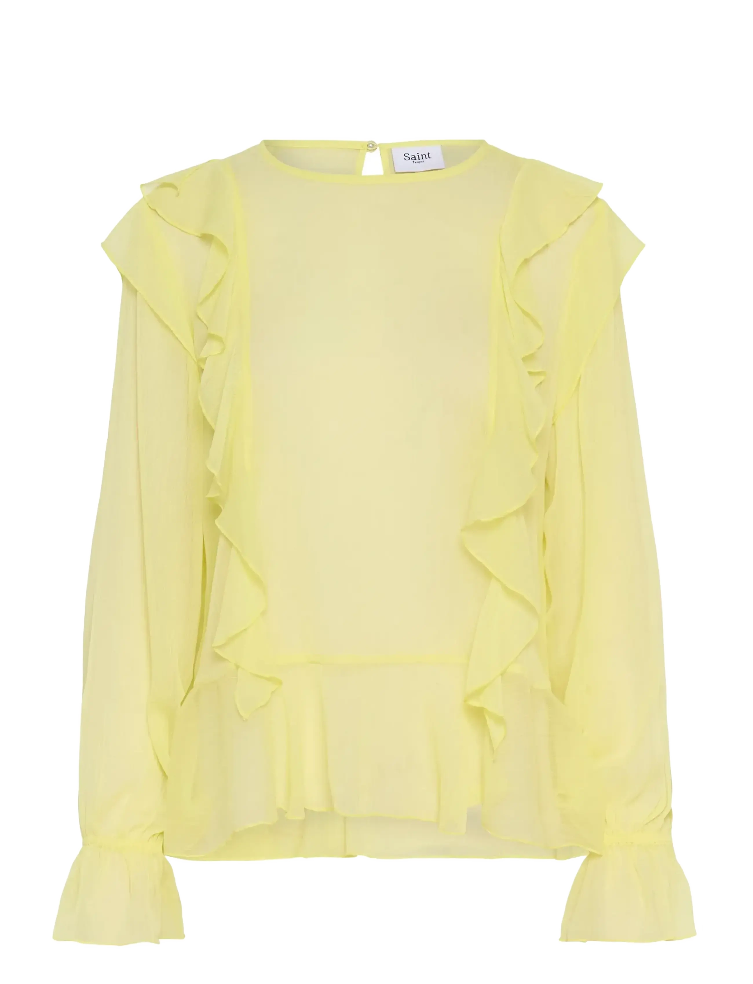 SAINT TROPEZ Labellesz Bluse Gelb - M - Damen