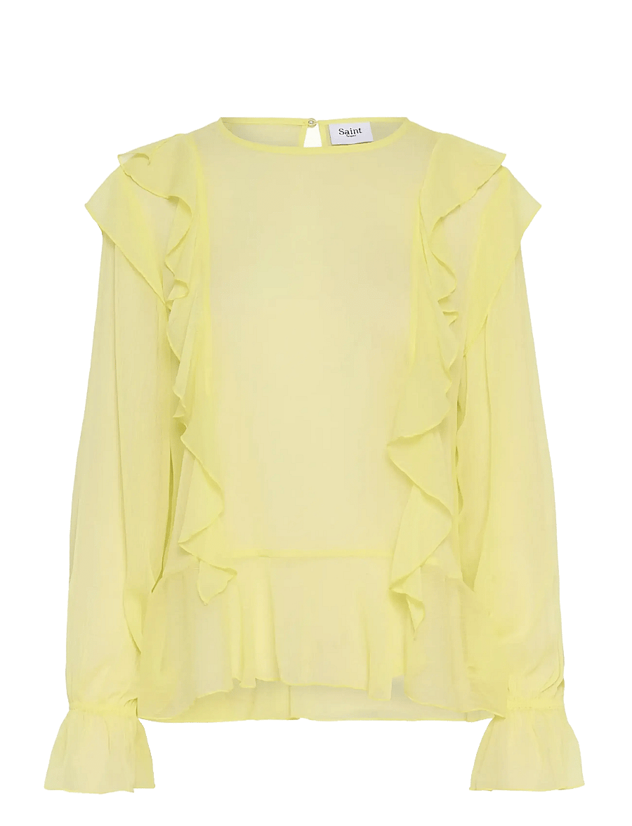 Saint Tropez - LabelleSZ Blouse - pikkade varrukatega pluusid - elfin yellow - 1