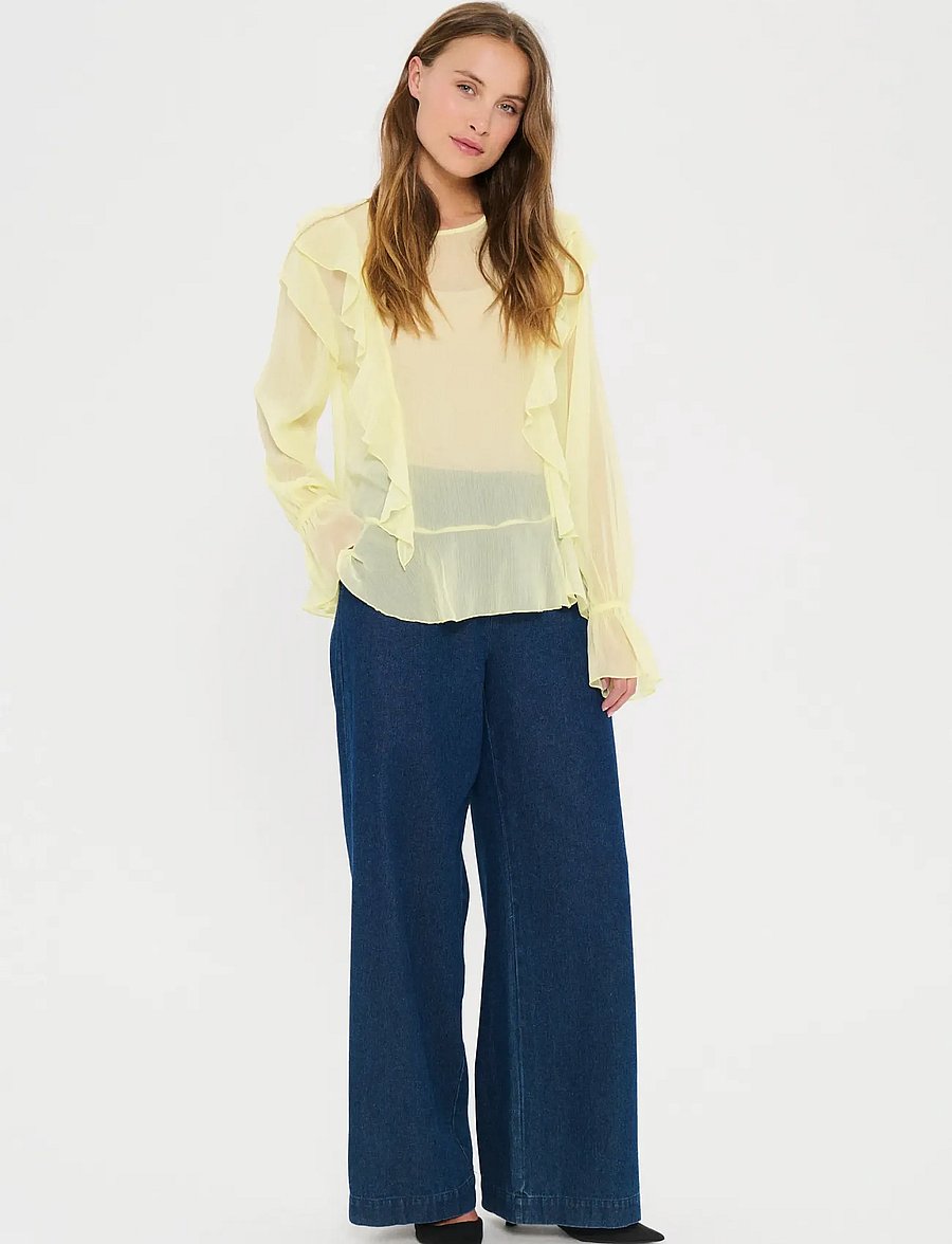Saint Tropez - LabelleSZ Blouse - pikkade varrukatega pluusid - elfin yellow - 3