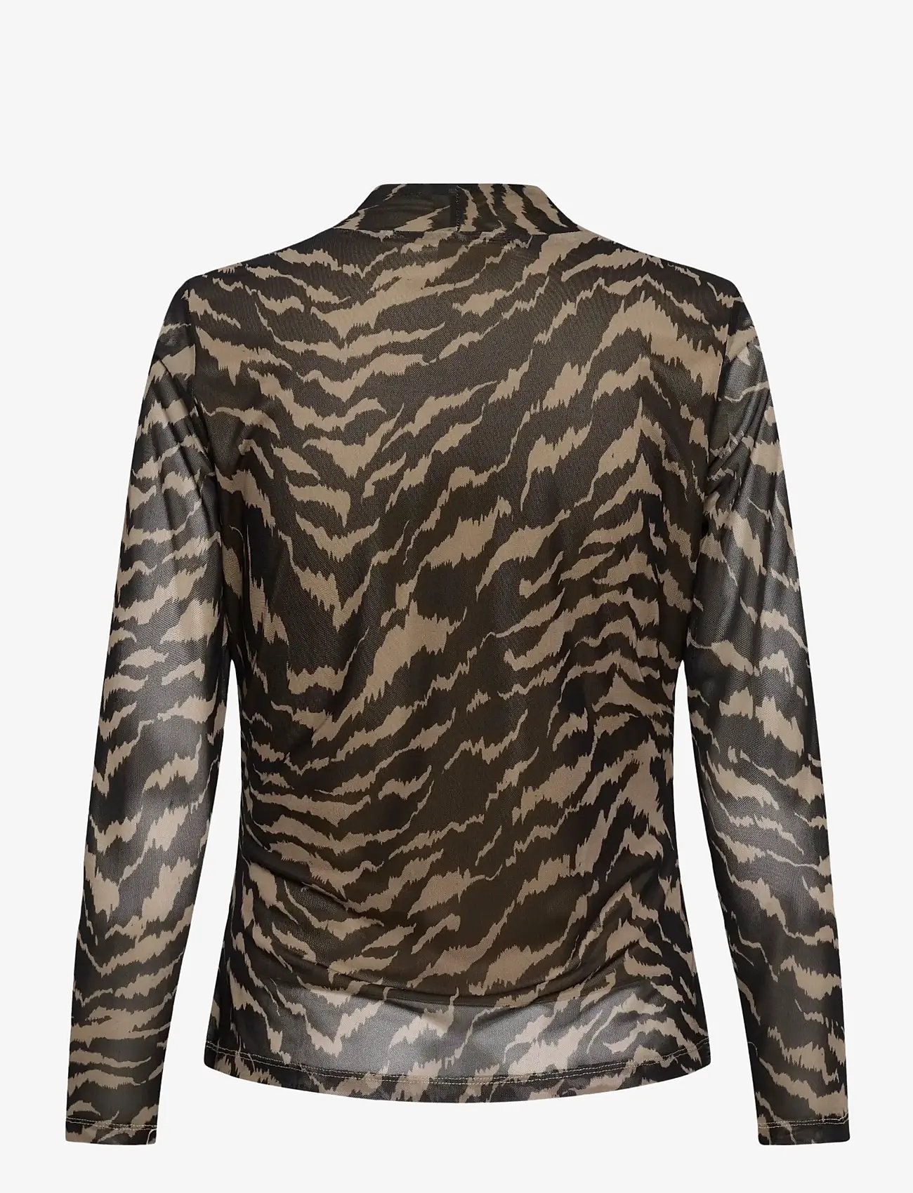 Saint Tropez - MiggaSZ Wrap Blouse - langærmede bluser - black shifted strokes - 2