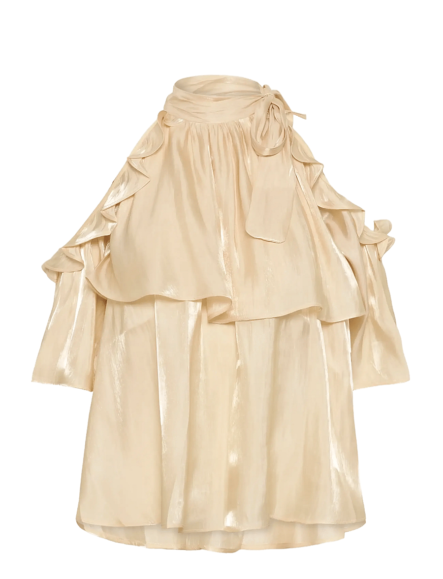 Saint Tropez - LeanaSZ Blouse - kurzärmelige blusen - tapioca - 1